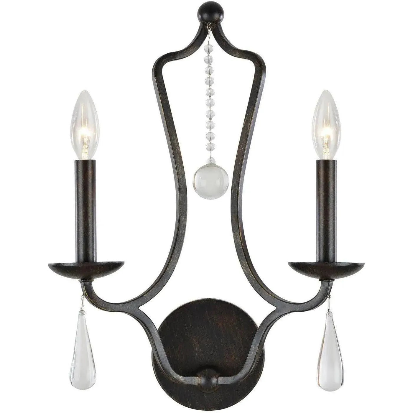 Crystorama - Manning Two Light Wall Mount - 5972-EB | Montreal Lighting & Hardware