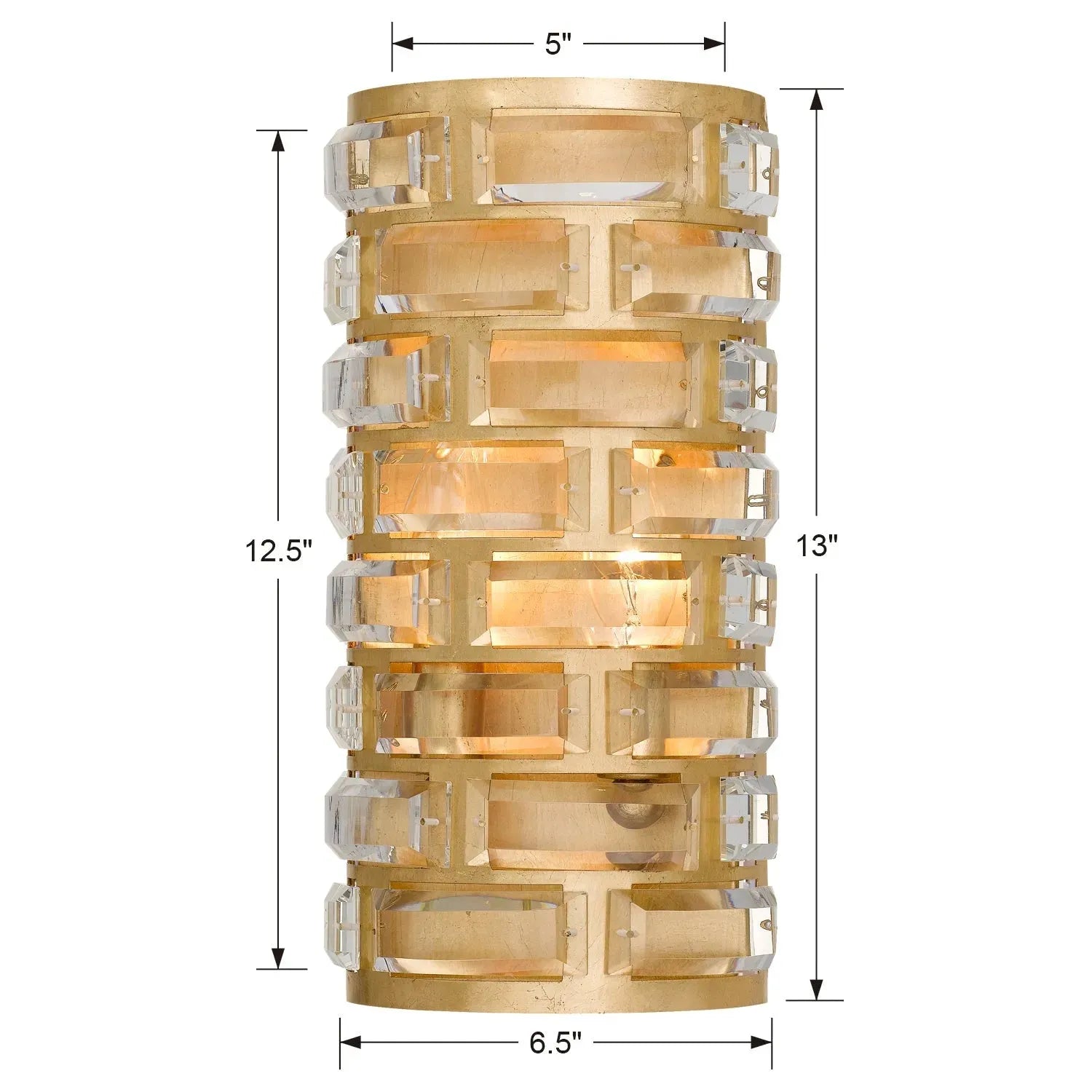 Crystorama - Meridian Four Light Wall Mount - MER-4862-GA | Montreal Lighting & Hardware