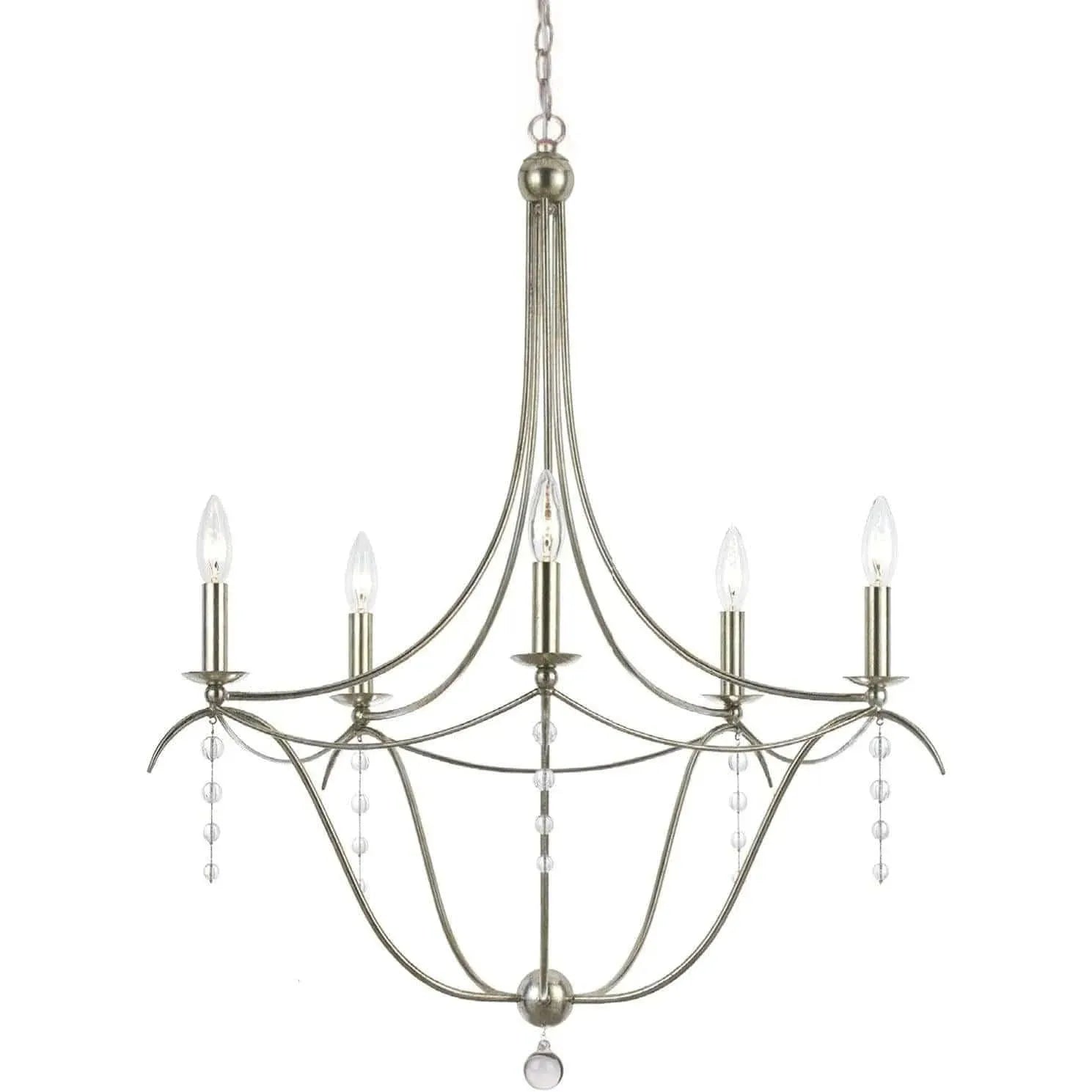 Crystorama - Metro Five Light Chandelier - 435-SA | Montreal Lighting & Hardware