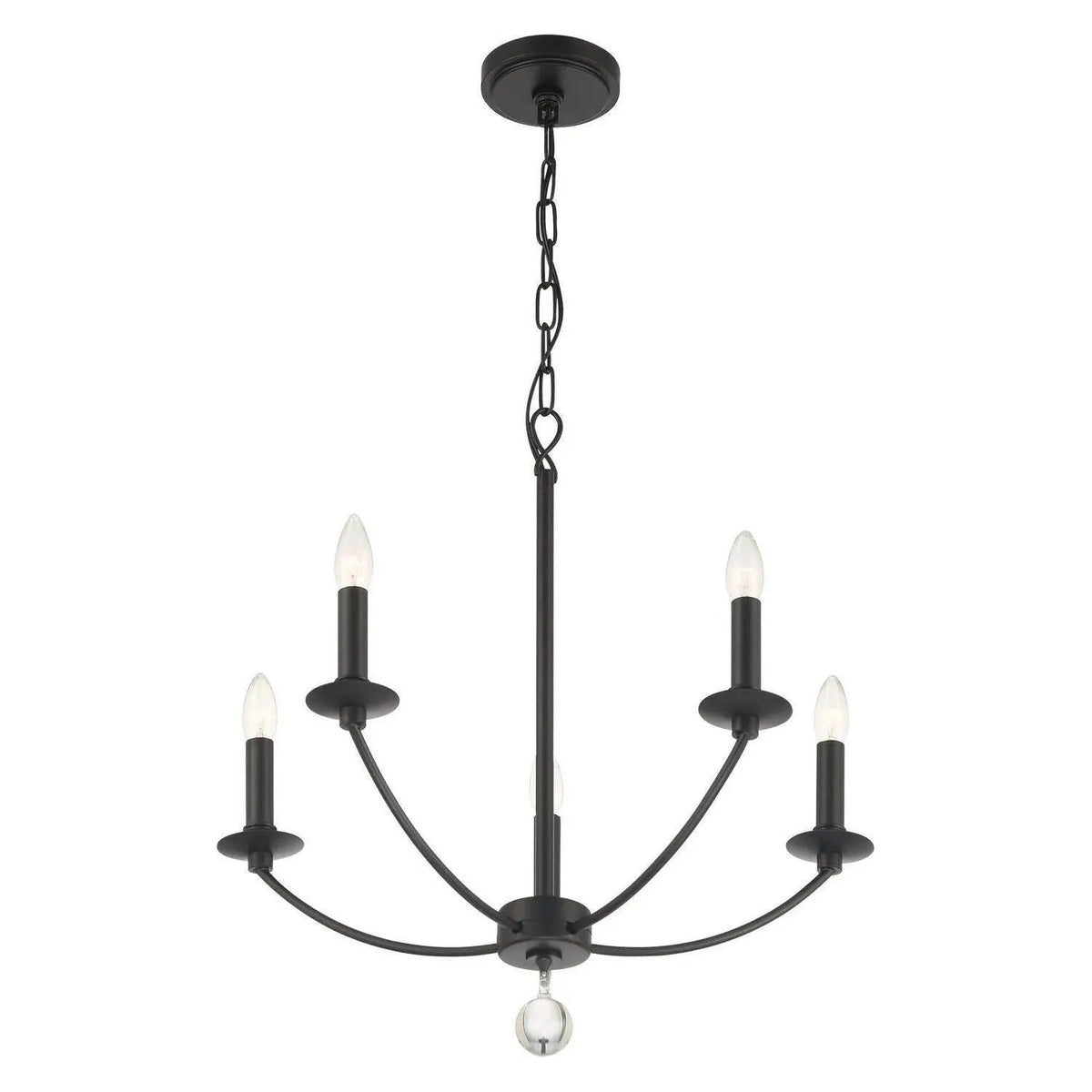Crystorama - Mila Chandelier - MIL-8012-BK | Montreal Lighting & Hardware