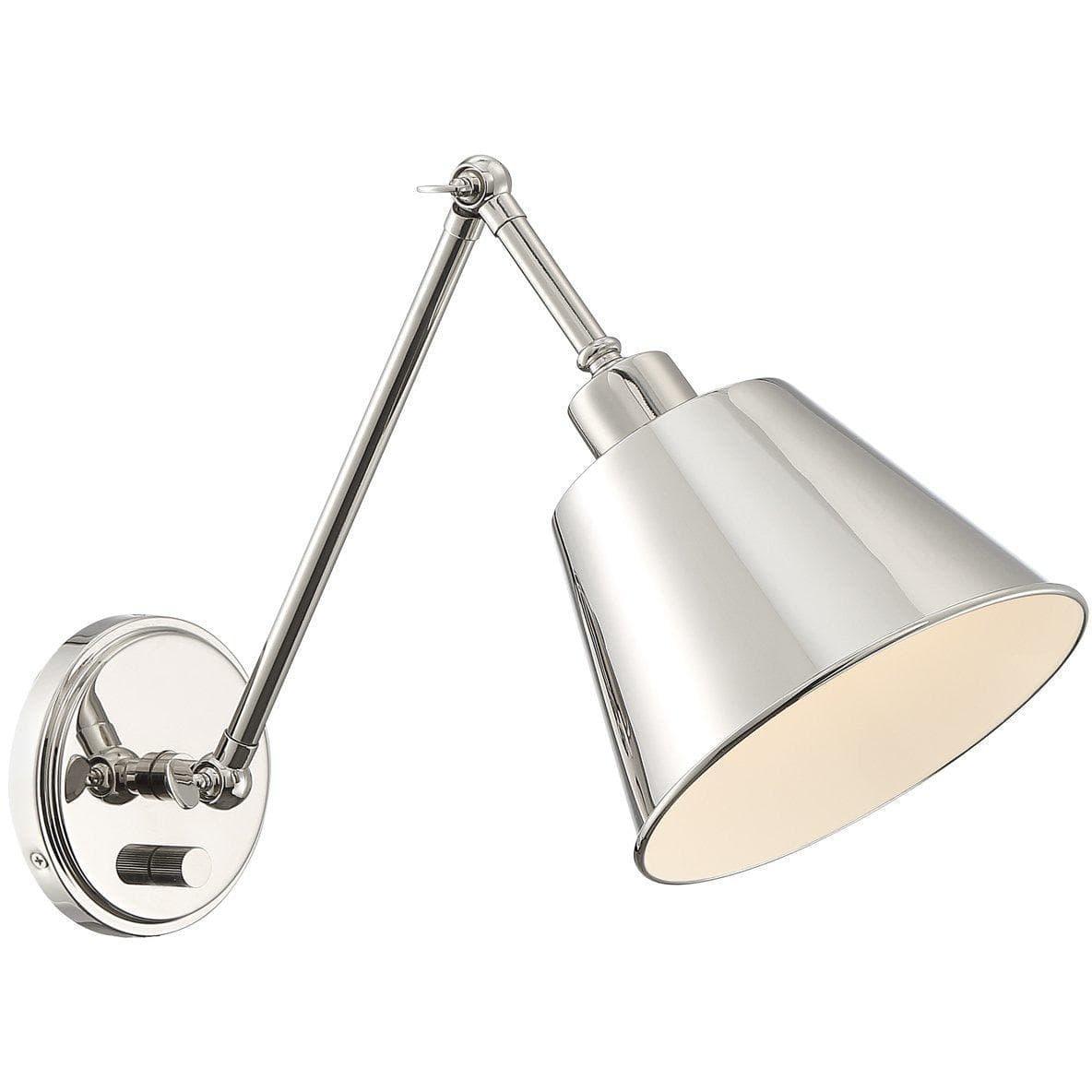 Crystorama - Mitchell One Light Wall Mount - MIT-A8020-PN | Montreal Lighting & Hardware