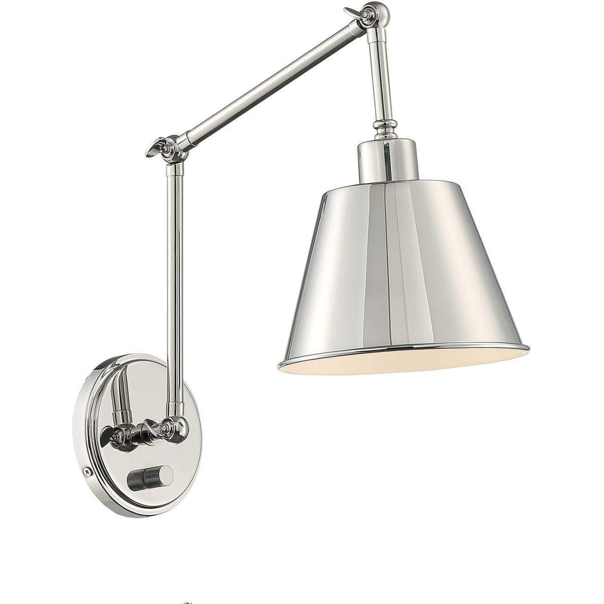 Crystorama - Mitchell One Light Wall Mount - MIT-A8021-PN | Montreal Lighting & Hardware