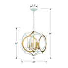 Crystorama - Odelle Four Light Chandelier - ODE-704-BK-GA | Montreal Lighting & Hardware