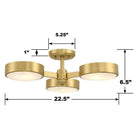 Crystorama - Orson Semi Flush Mount - ORS-733-MG-ST | Montreal Lighting & Hardware