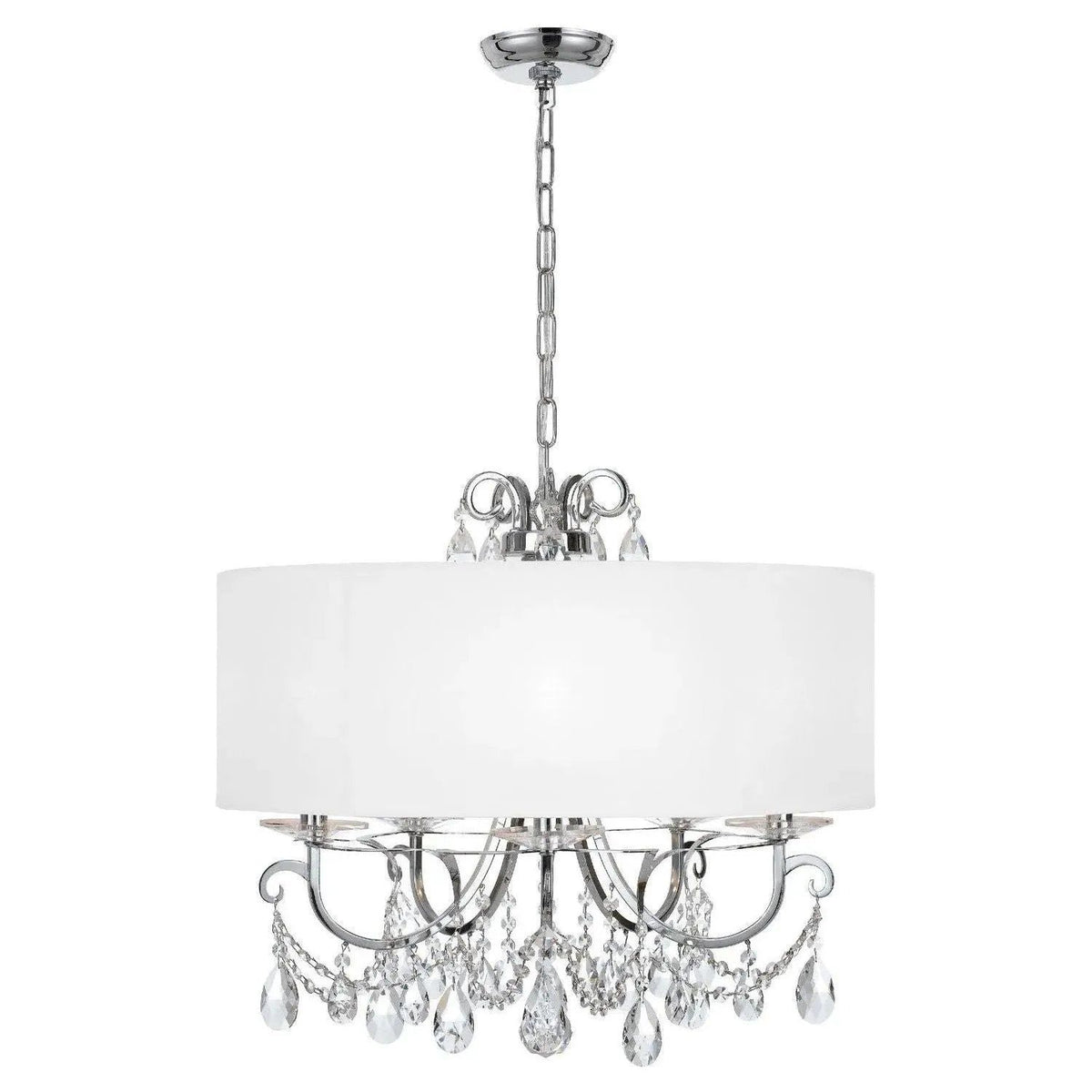 Crystorama - Othello Drum Shade Chandelier - 6628-CH-CL-MWP | Montreal Lighting & Hardware