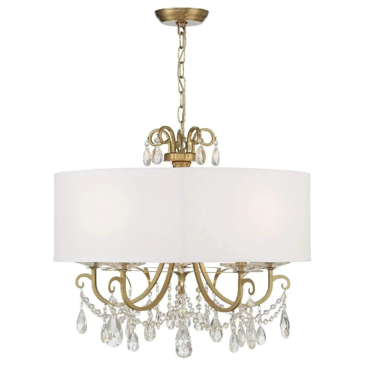 Crystorama - Othello Drum Shade Chandelier - 6628-CH-CL-MWP | Montreal Lighting & Hardware