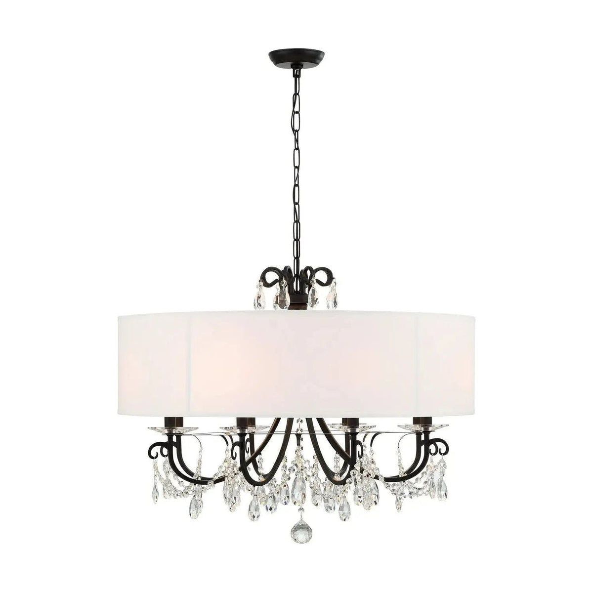 Crystorama - Othello Drum Shade Chandelier - 6628-CH-CL-MWP | Montreal Lighting & Hardware