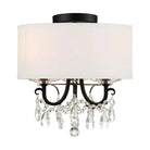 Crystorama - Othello Drum Shade Semi-Flush Mount - 6623-CH-CL-MWP_CEILING | Montreal Lighting & Hardware