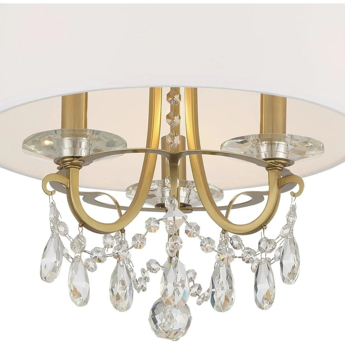 Crystorama - Othello Drum Shade Semi-Flush Mount - 6623-CH-CL-MWP_CEILING | Montreal Lighting & Hardware
