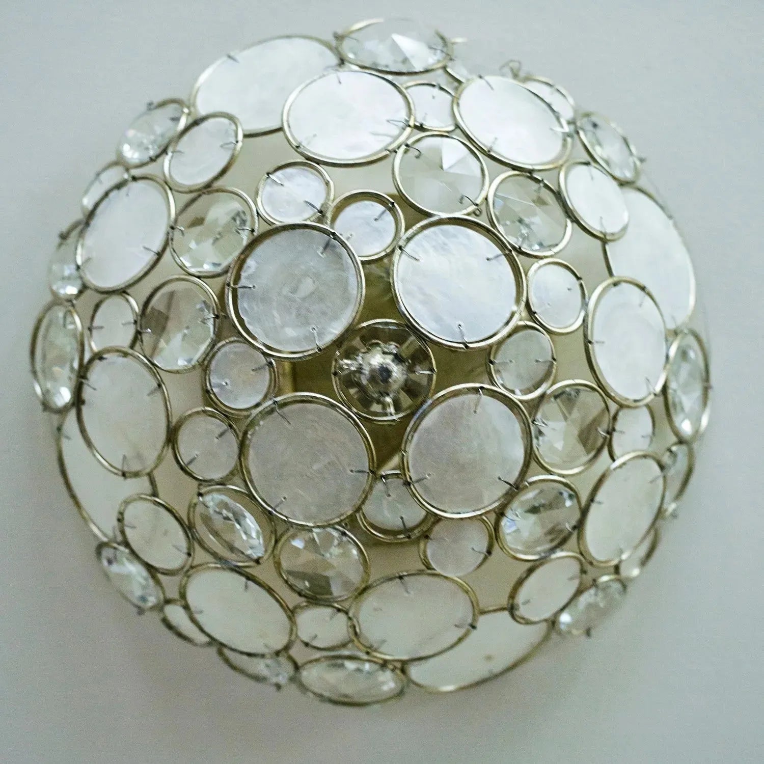 Crystorama - Palla Three Light Ceiling Mount - 524-SA | Montreal Lighting & Hardware