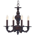 Crystorama - Paris Market Four Light Mini Chandelier - 5124-VB | Montreal Lighting & Hardware