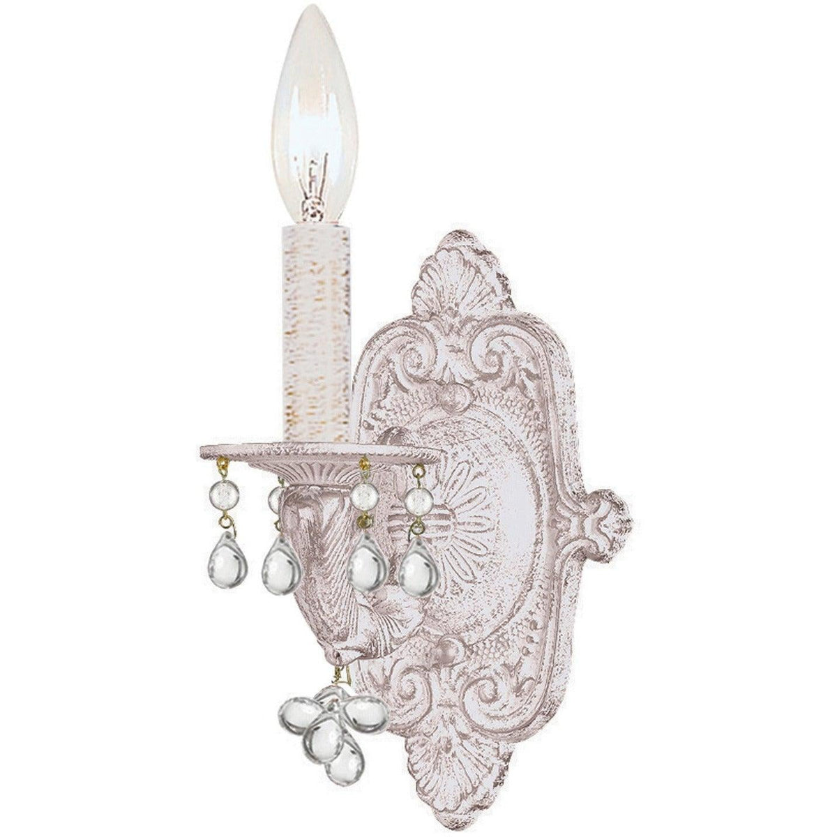 Crystorama - Paris Market One Light Wall Mount - 5201-AW-CLEAR | Montreal Lighting & Hardware