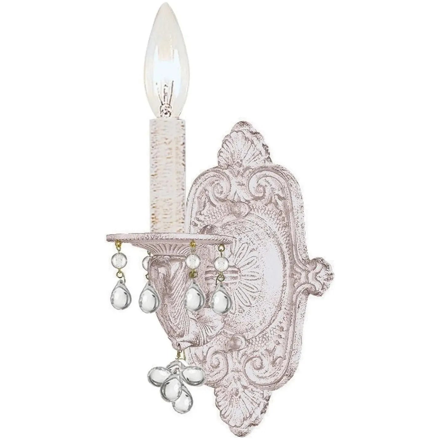Crystorama - Paris Market One Light Wall Mount - 5201-AW-CLEAR | Montreal Lighting & Hardware