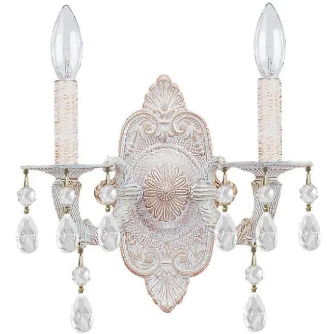 Crystorama - Paris Market Two Light Wall Mount - 5022-AW-CL-SAQ | Montreal Lighting & Hardware