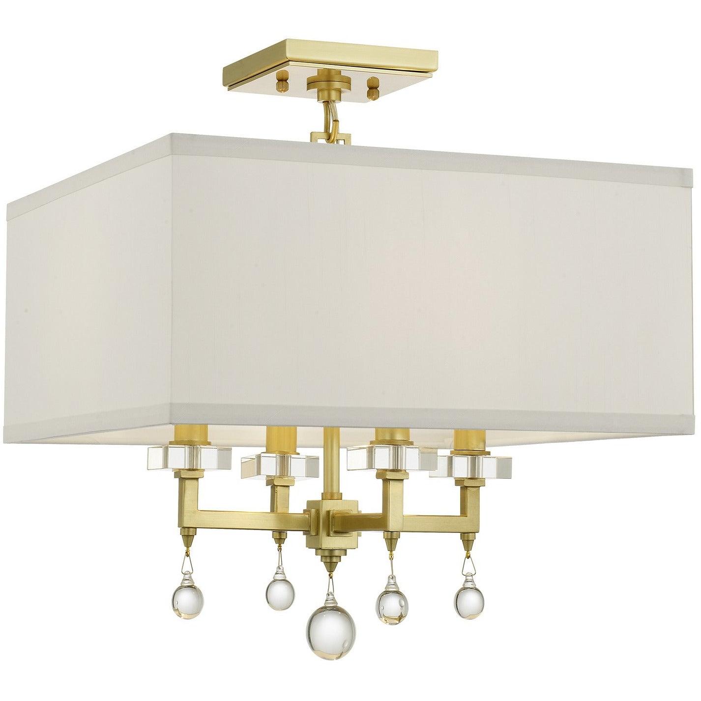 Crystorama - Paxton Four Light Ceiling Mount - 8105-AG_CEILING | Montreal Lighting & Hardware