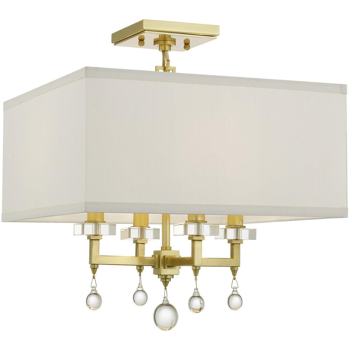 Crystorama - Paxton Four Light Ceiling Mount - 8105-AG_CEILING | Montreal Lighting & Hardware