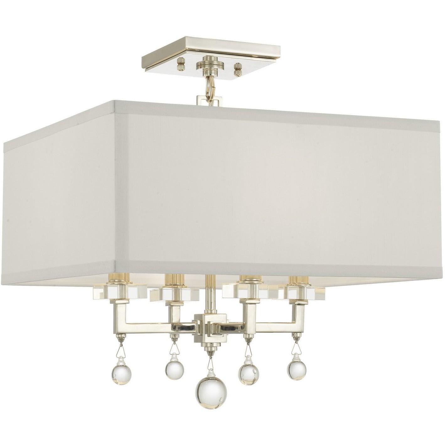 Crystorama - Paxton Four Light Ceiling Mount - 8105-PN_CEILING | Montreal Lighting & Hardware