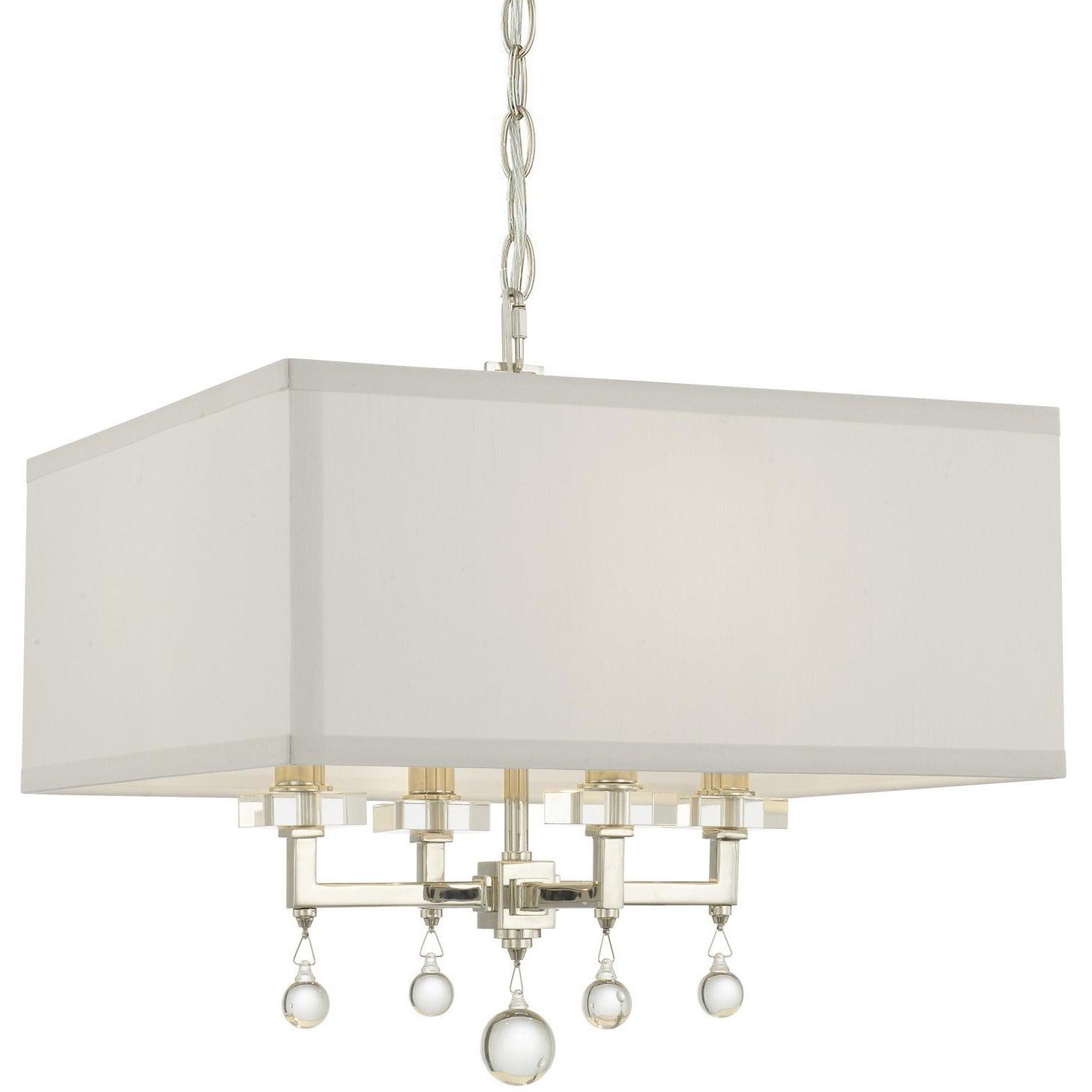 Crystorama - Paxton Four Light Chandelier - 8105-PN | Montreal Lighting & Hardware