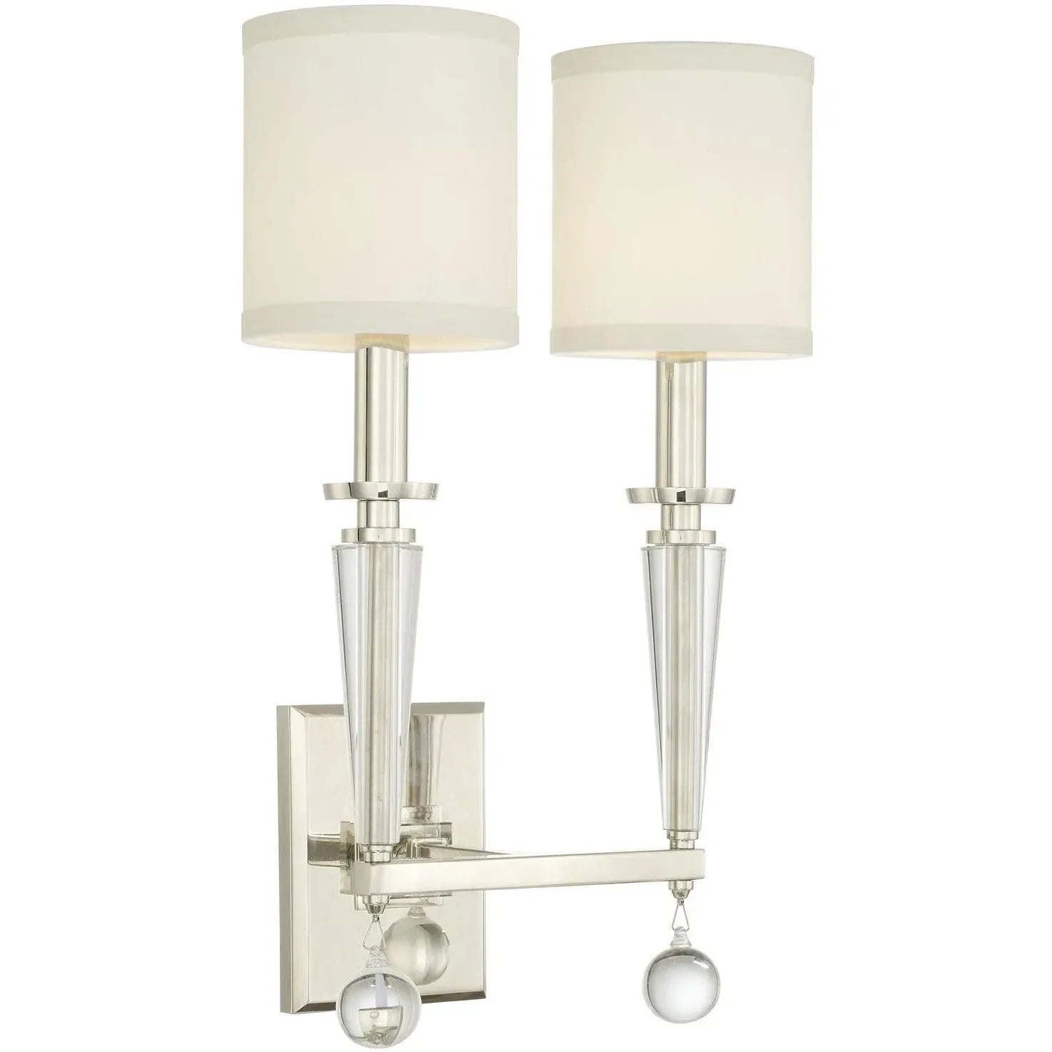 Crystorama - Paxton Two Light Wall Mount - 8102-PN | Montreal Lighting & Hardware