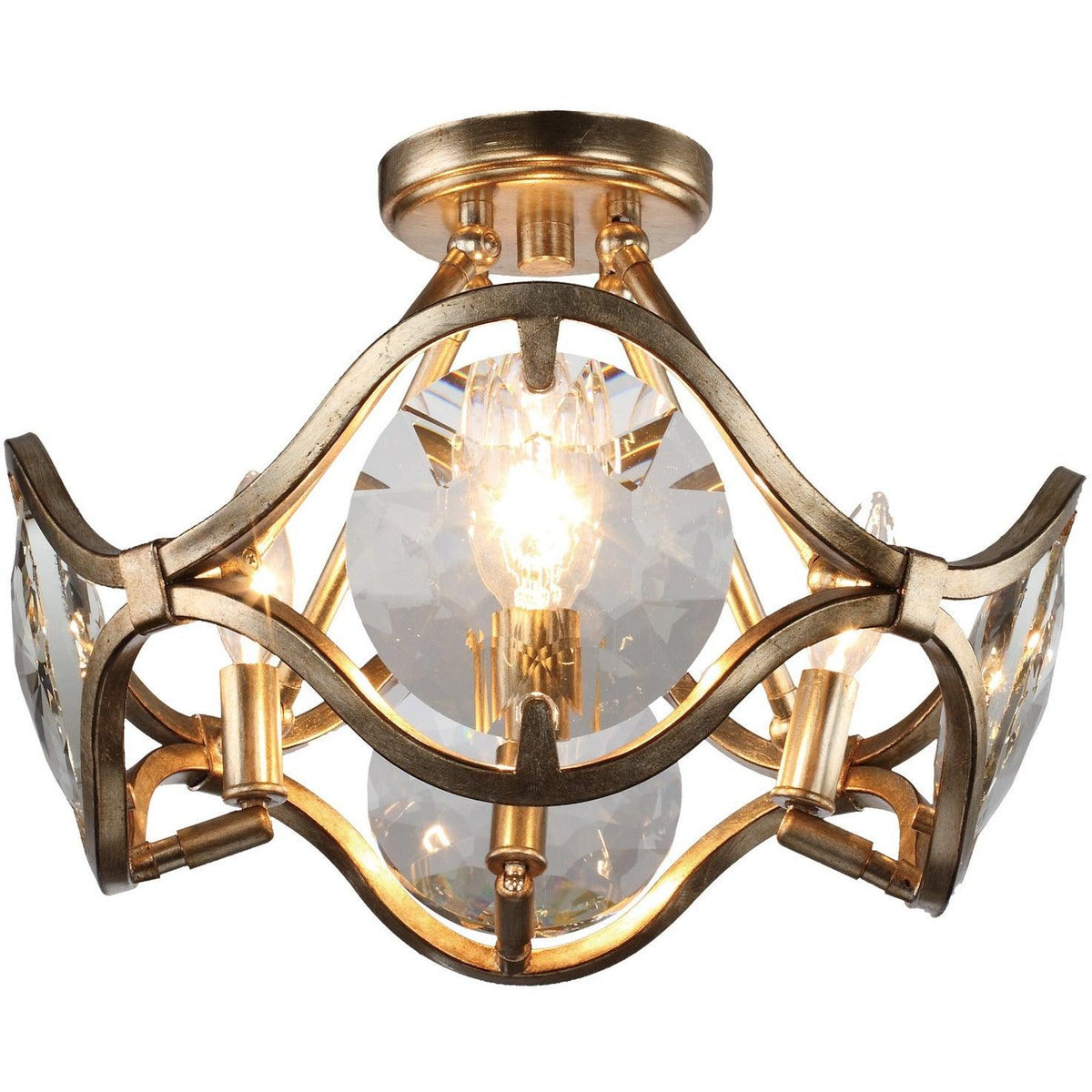 Crystorama - Quincy Four Light Ceiling Mount - QUI-7624-DT | Montreal Lighting & Hardware