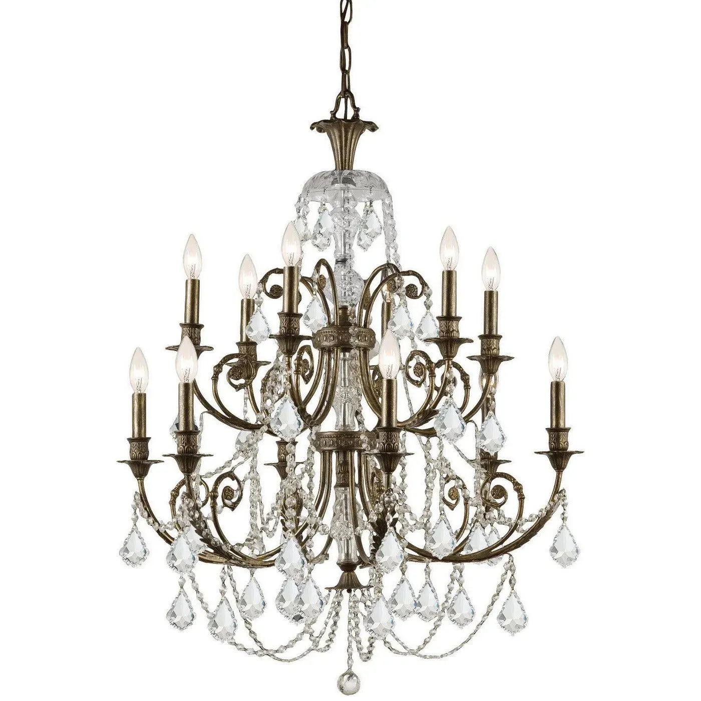Crystorama - Regis 12 Light Chandelier - 5119-EB-CL-MWP | Montreal Lighting & Hardware