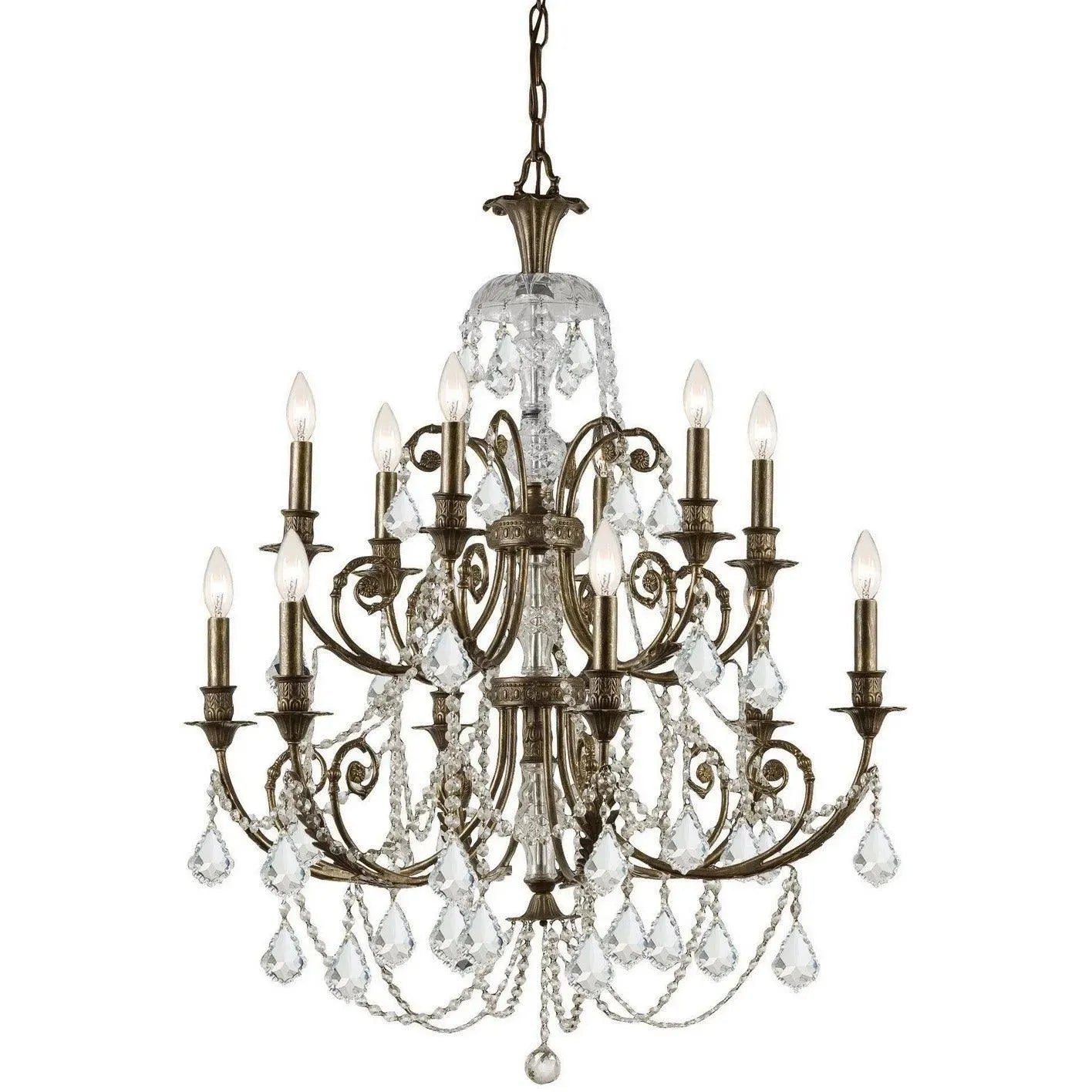 Crystorama - Regis 12 Light Chandelier - 5119-EB-CL-MWP | Montreal Lighting & Hardware