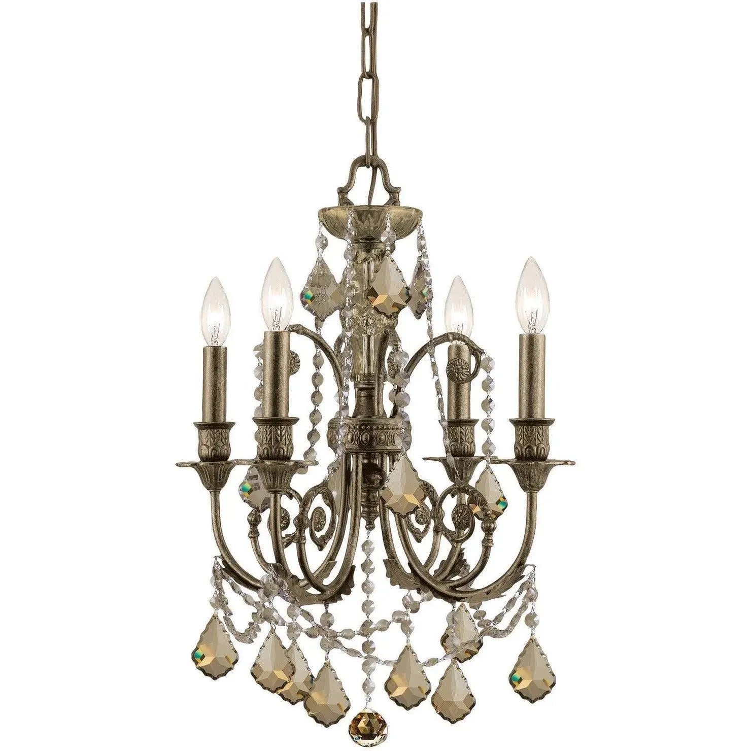Crystorama - Regis Four Light Mini Chandelier - 5114-EB-GTS | Montreal Lighting & Hardware
