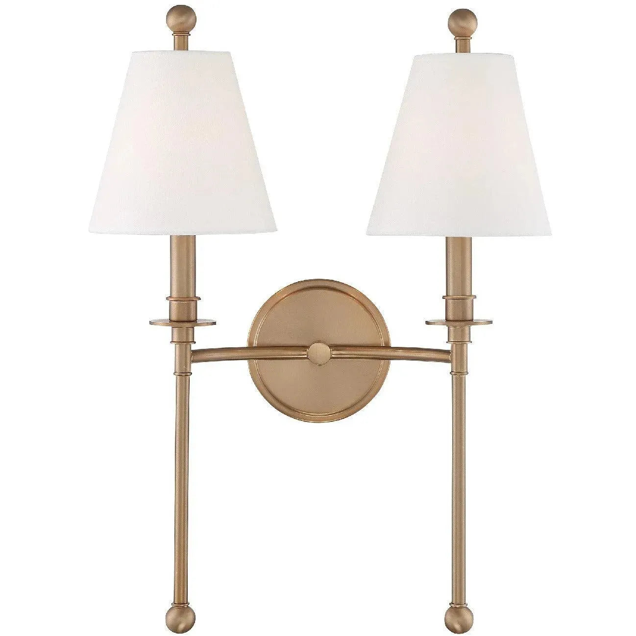 Crystorama - Riverdale Two Light Wall Mount - RIV-383-AG | Montreal Lighting & Hardware
