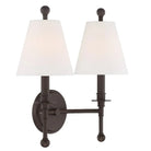 Crystorama - Riverdale Two Light Wall Mount - RIV-383-AG | Montreal Lighting & Hardware