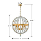 Crystorama - Roxy Six Light Chandelier - ROX-A9006-GA | Montreal Lighting & Hardware