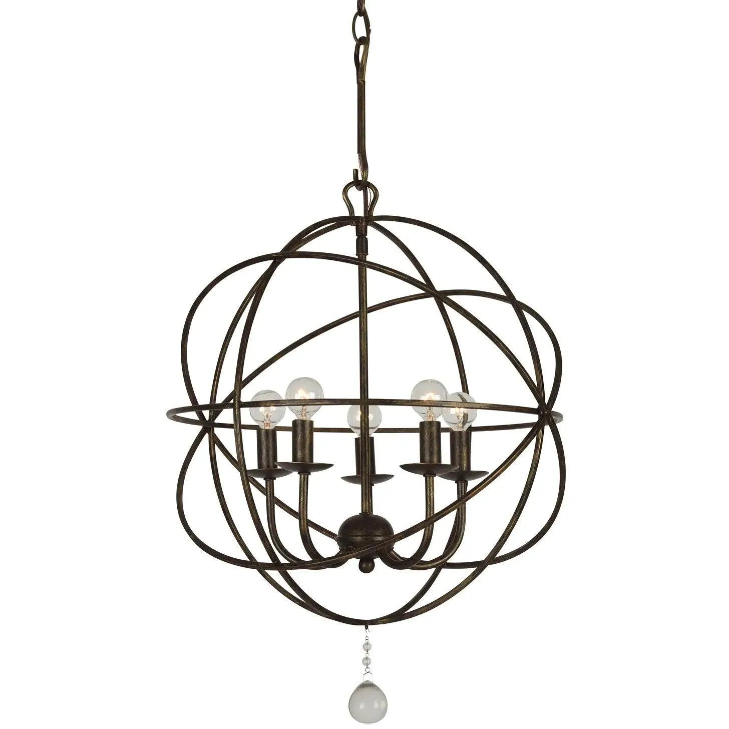 Crystorama - Solaris Five Light Mini Chandelier - 9224-EB | Montreal Lighting & Hardware