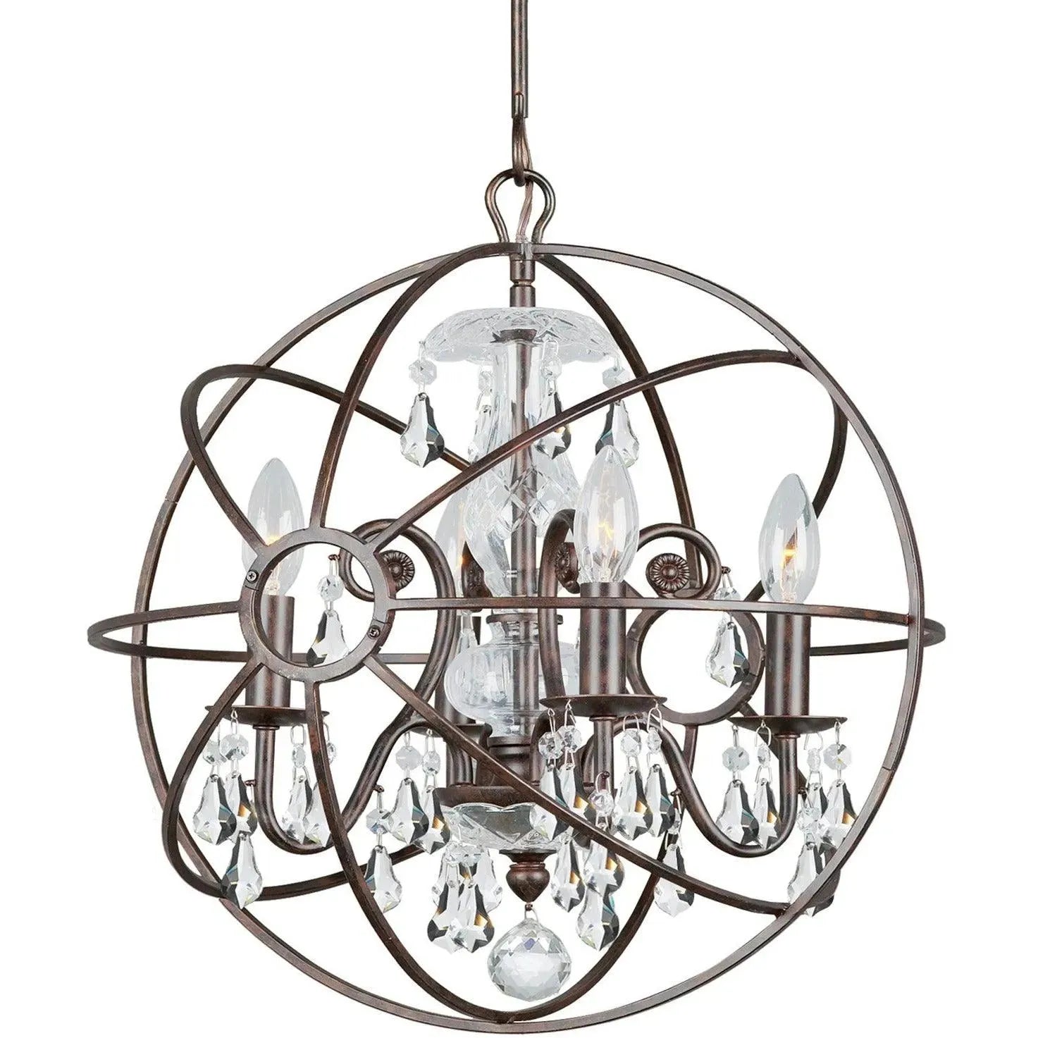 Crystorama - Solaris Four Light Mini Chandelier - 9025-EB-CL-MWP | Montreal Lighting & Hardware