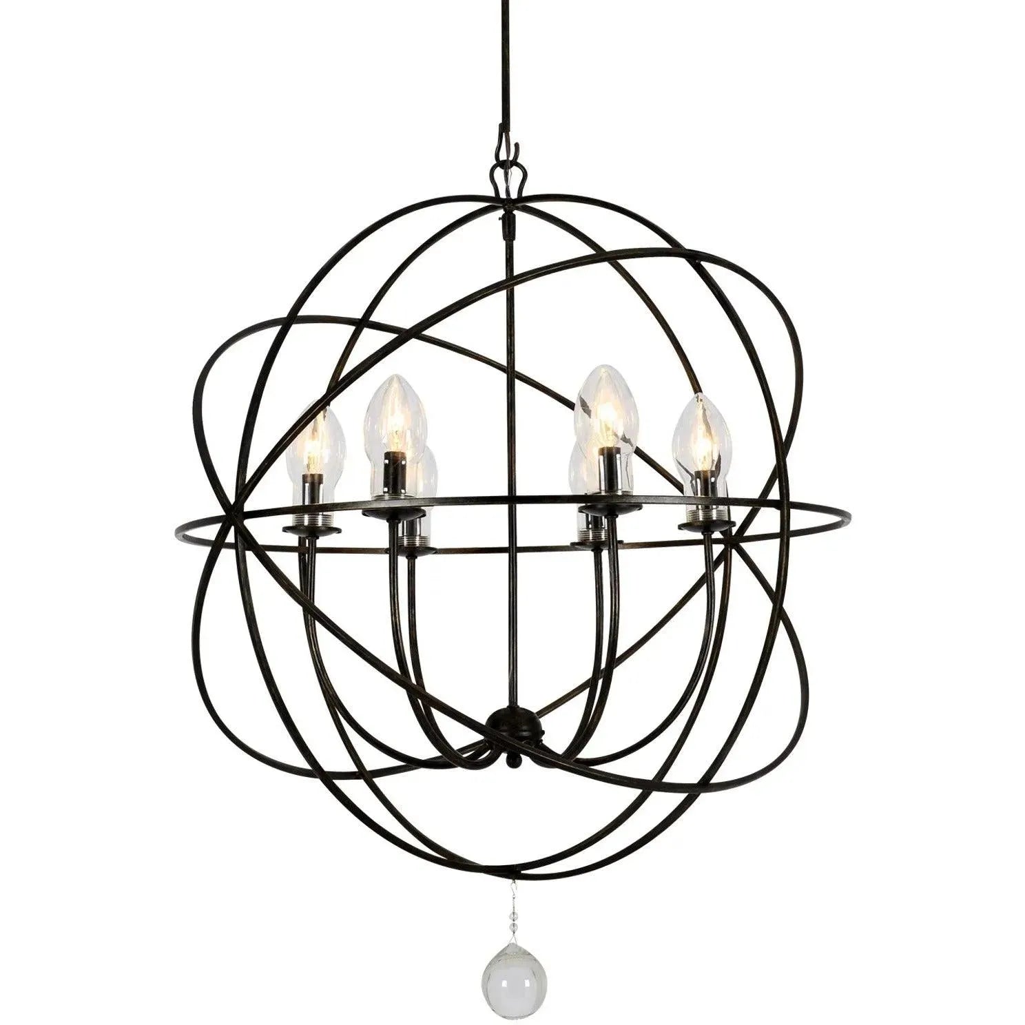 Crystorama - Solaris Six Light Outdoor Chandelier - SOL-9328-EB | Montreal Lighting & Hardware
