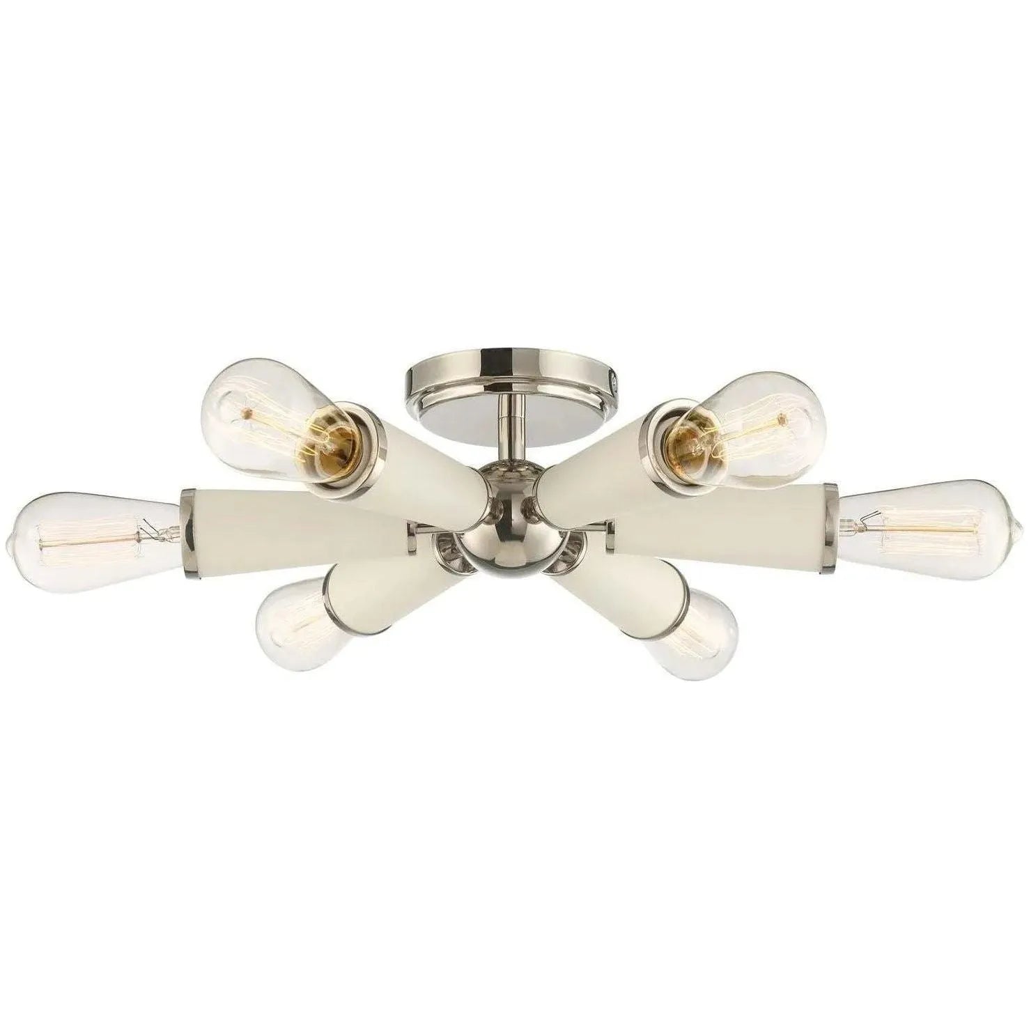 Crystorama - Zodiac Six Light Ceiling Mount - 3807-PN_CEILING | Montreal Lighting & Hardware