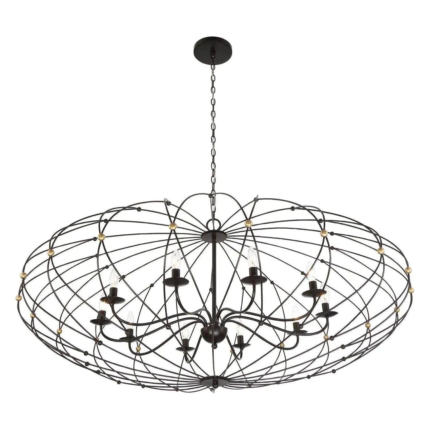 Crystorama - Zucca Oval Chandelier - ZUC-A9039-EB-GA | Montreal Lighting & Hardware