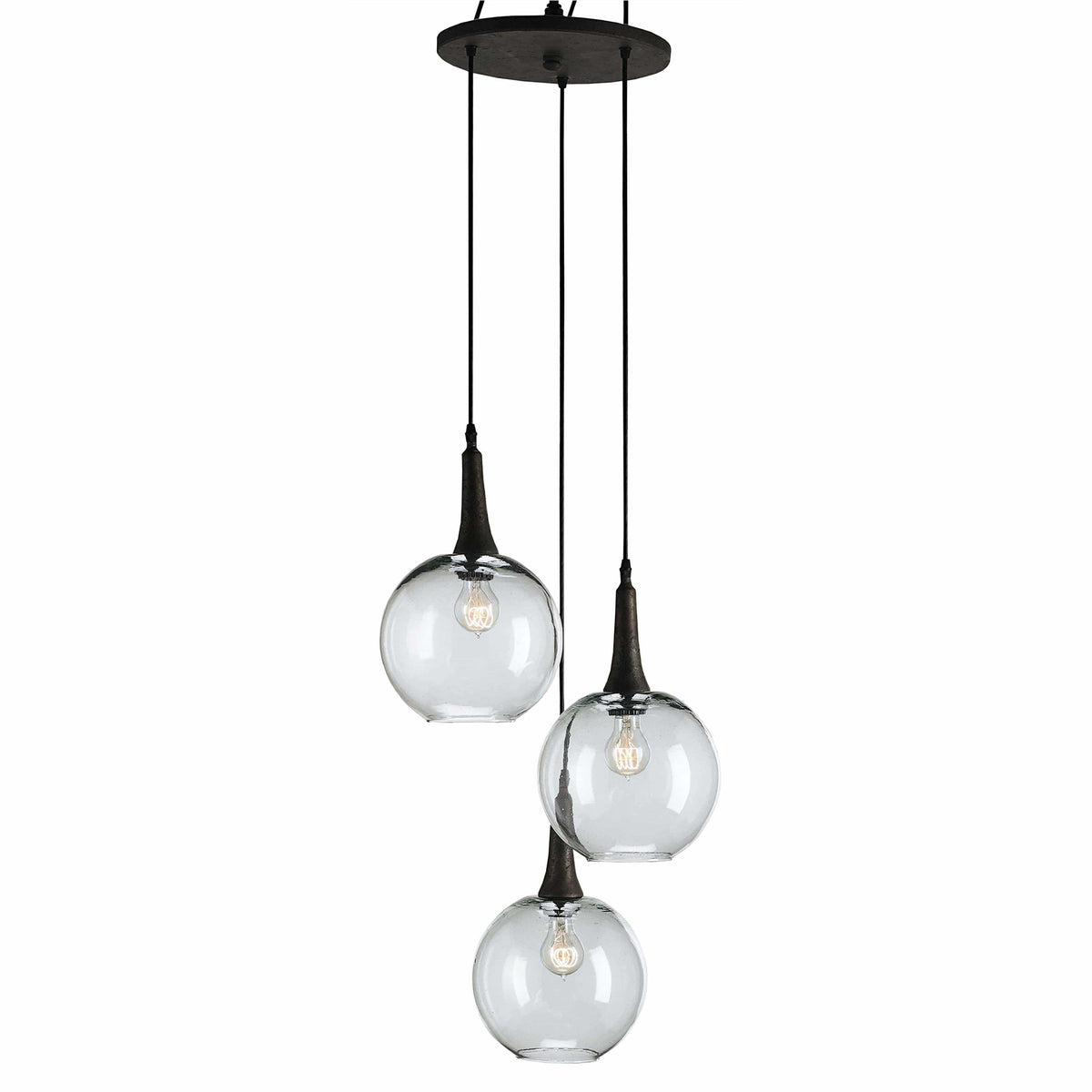 Currey and Company - Beckett Trio Pendant - 9969 | Montreal Lighting & Hardware