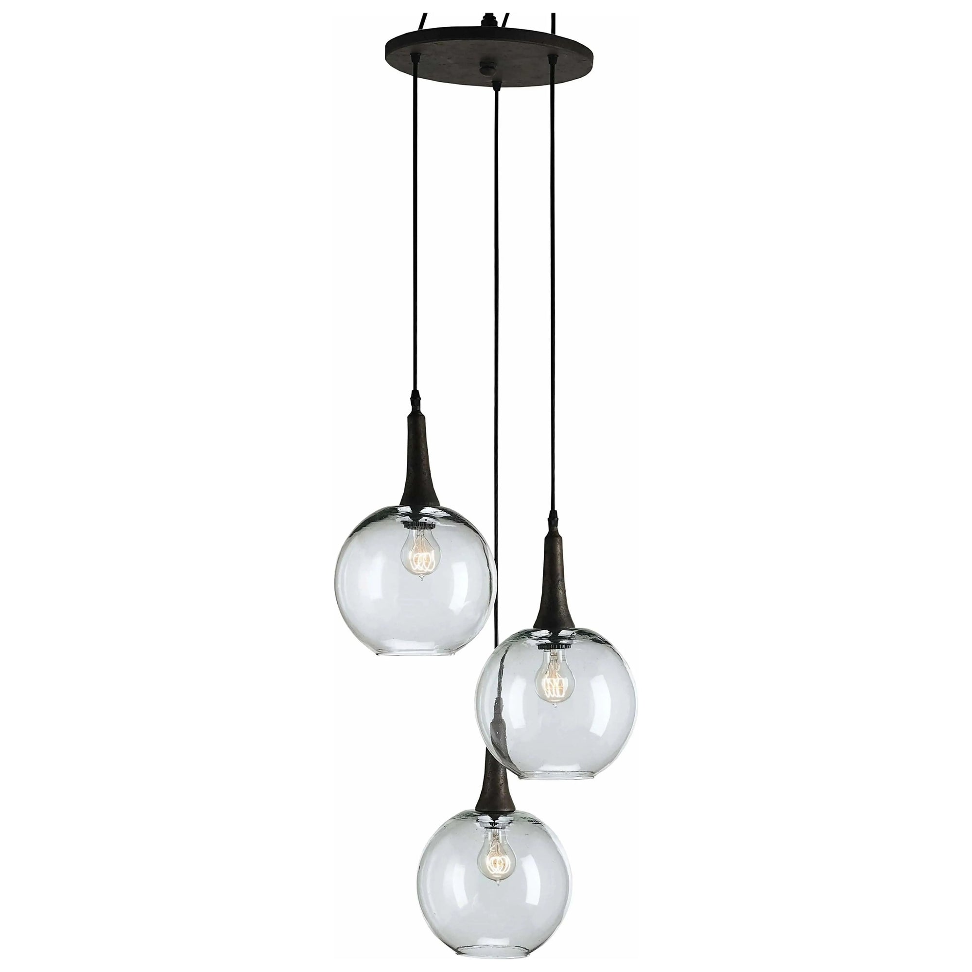 Currey and Company - Beckett Trio Pendant - 9969 | Montreal Lighting & Hardware