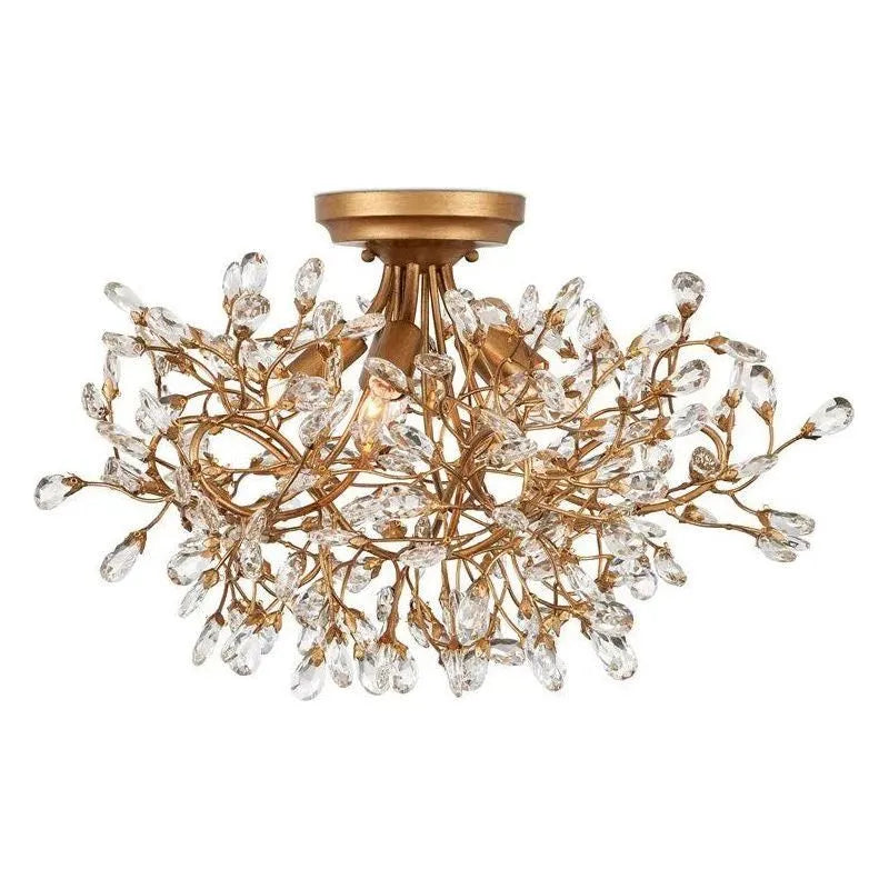 Currey and Company - Crystal Bud Semi-Flush Mount - 9000-1123 | Montreal Lighting & Hardware