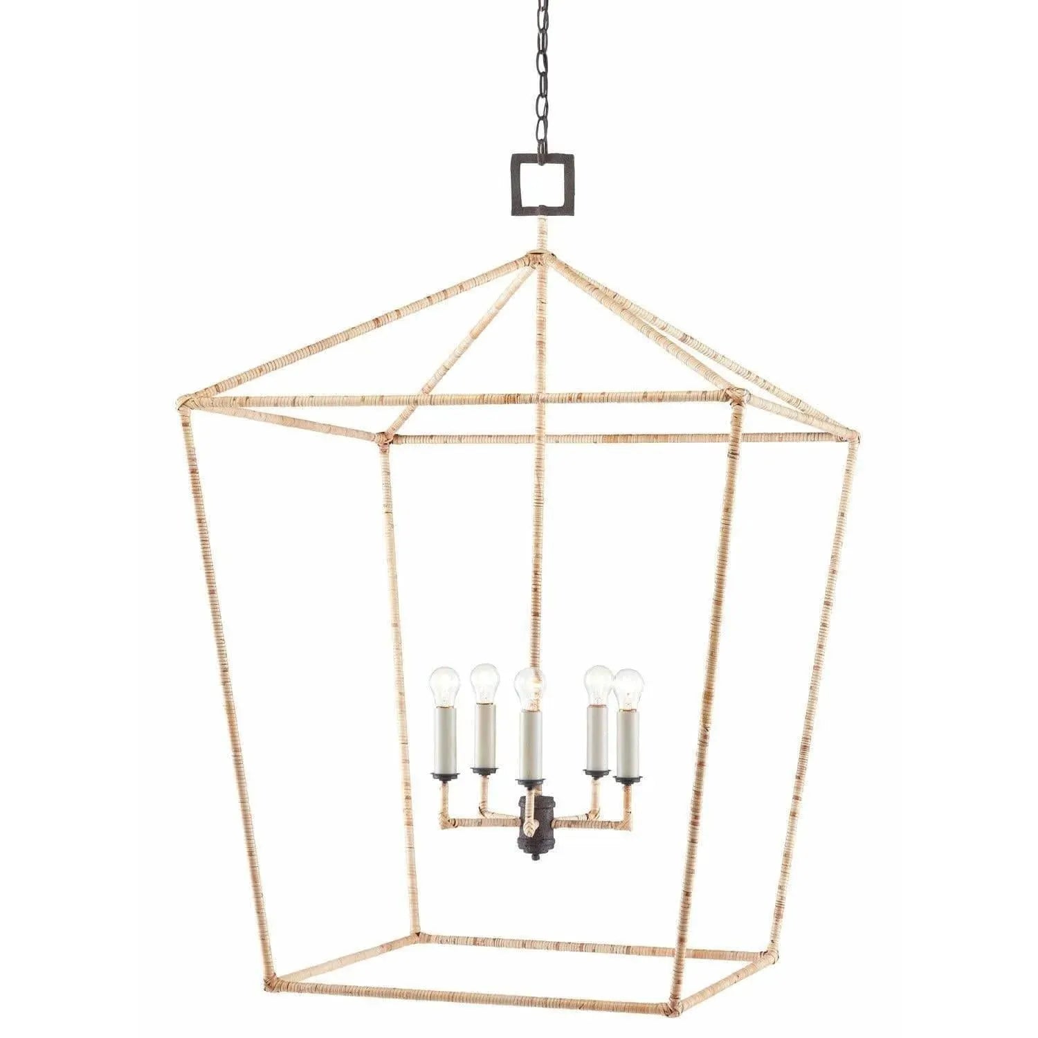 Currey and Company - Denison Rattan Lantern - 9000-0871 | Montreal Lighting & Hardware