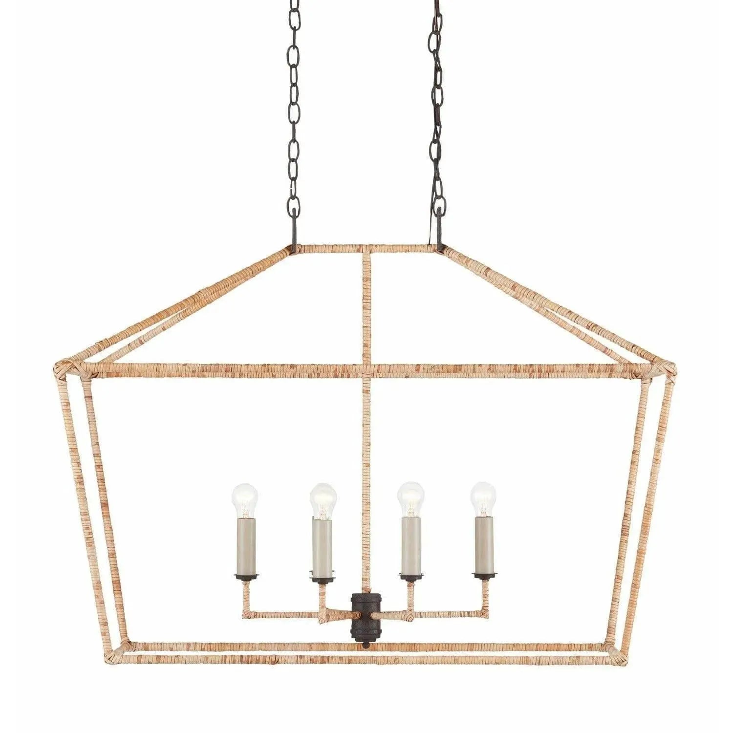 Currey and Company - Denison Rattan Lantern - 9000-0874 | Montreal Lighting & Hardware