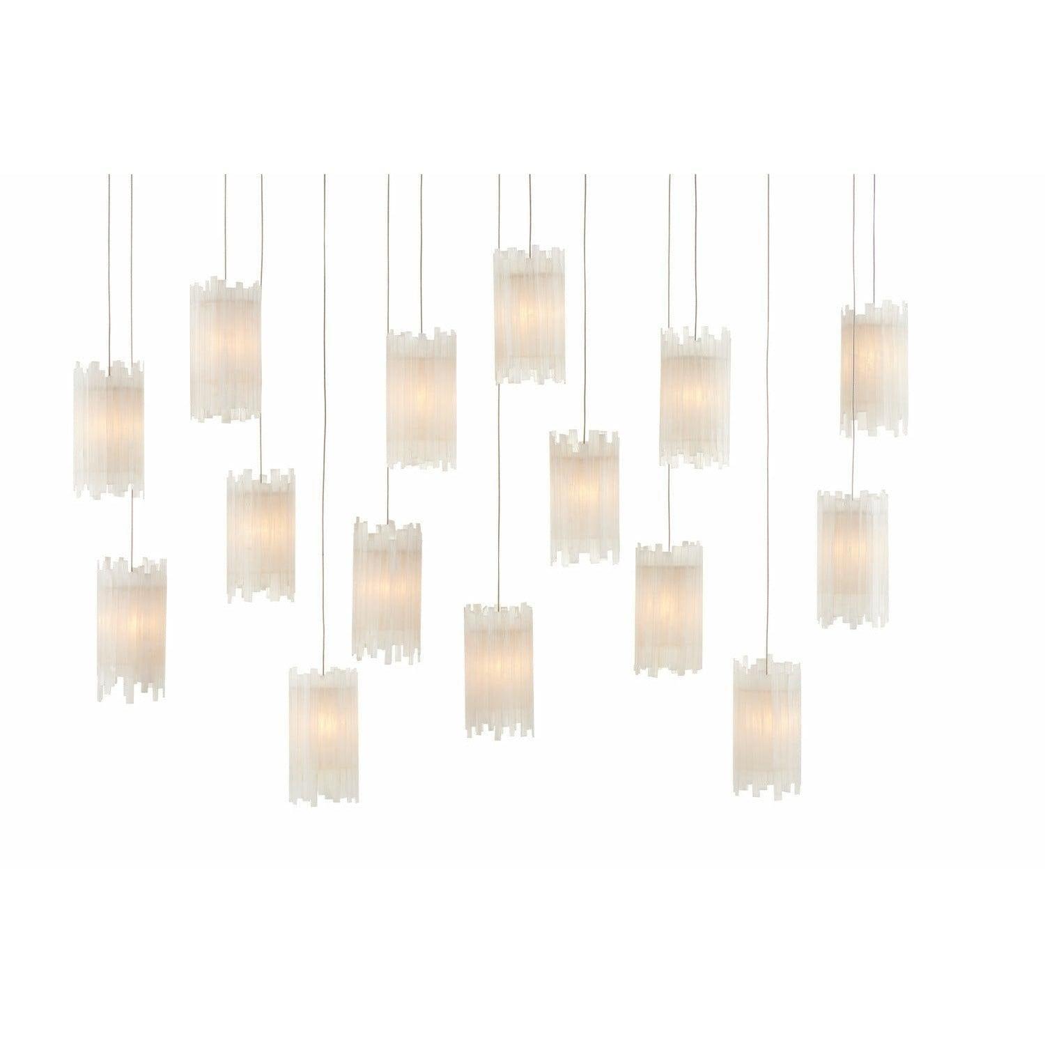Currey and Company - Escenia Rectangular 15-Light Multi-Drop Pendant - 9000-0885 | Montreal Lighting & Hardware