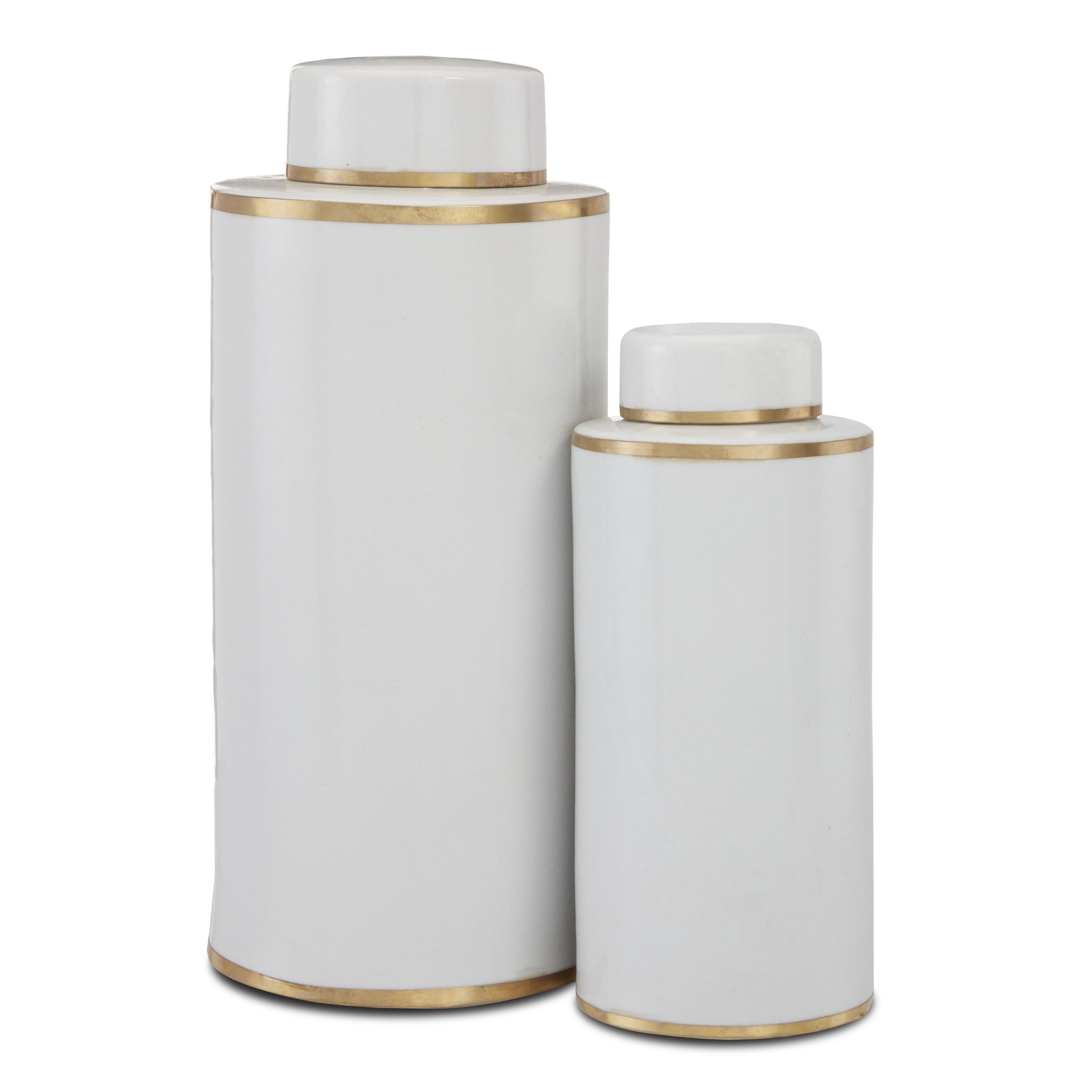 Currey and Company - Ivory Canister Set of 2 - 1200-0414 | Montreal Lighting & Hardware