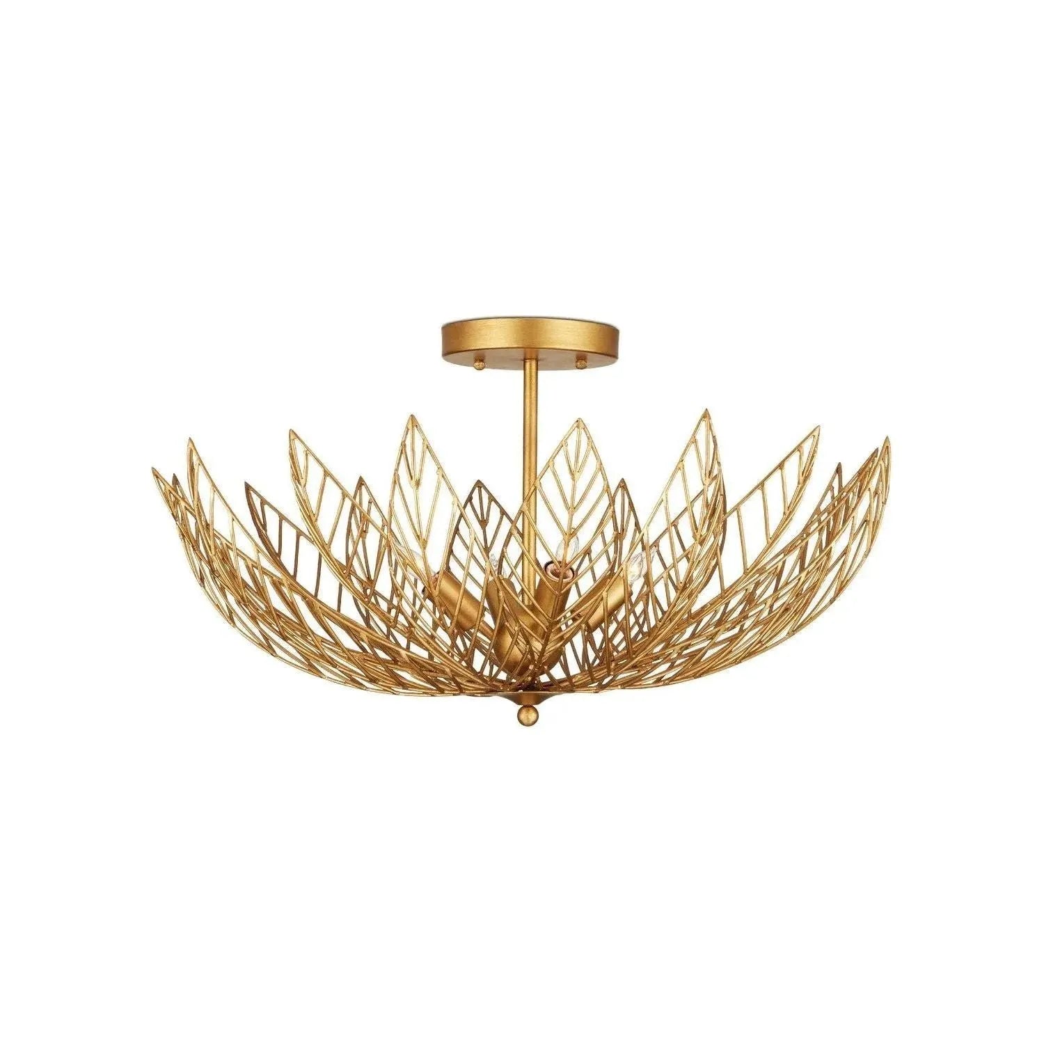 Currey and Company - Leaflace Semi-Flush Mount - 9000-1228 | Montreal Lighting & Hardware