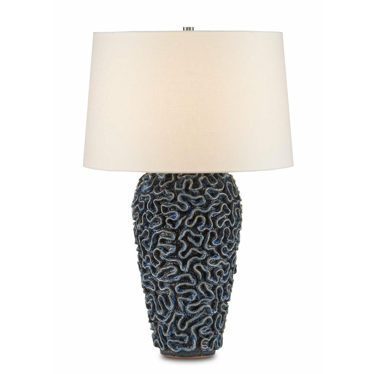 Currey and Company - Milos Blue Table Lamp - 6000-0745 | Montreal Lighting & Hardware