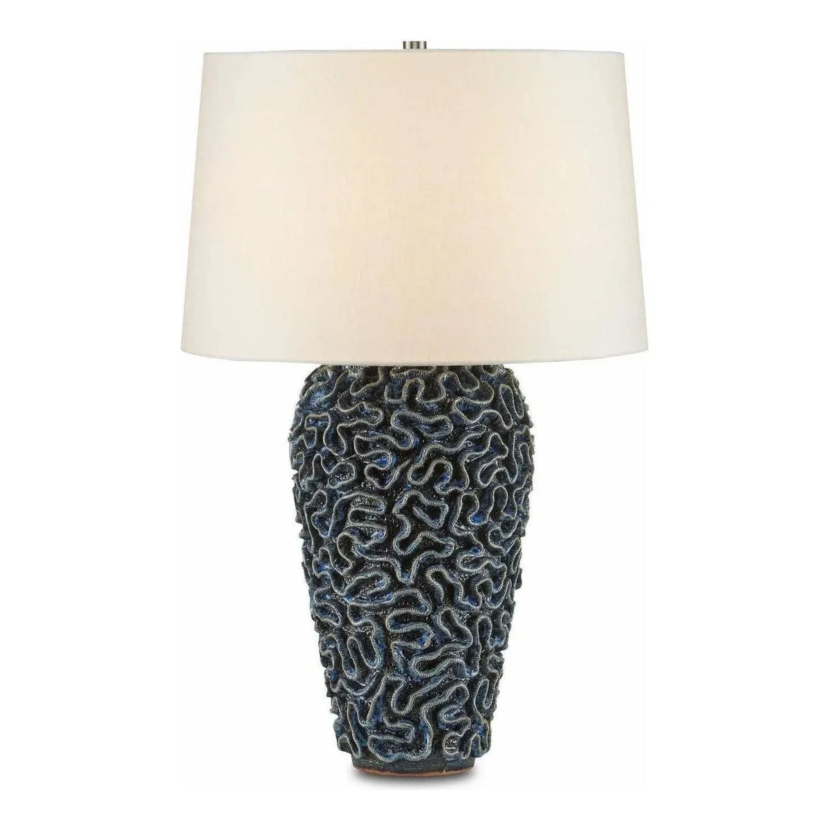 Currey and Company - Milos Blue Table Lamp - 6000-0745 | Montreal Lighting & Hardware