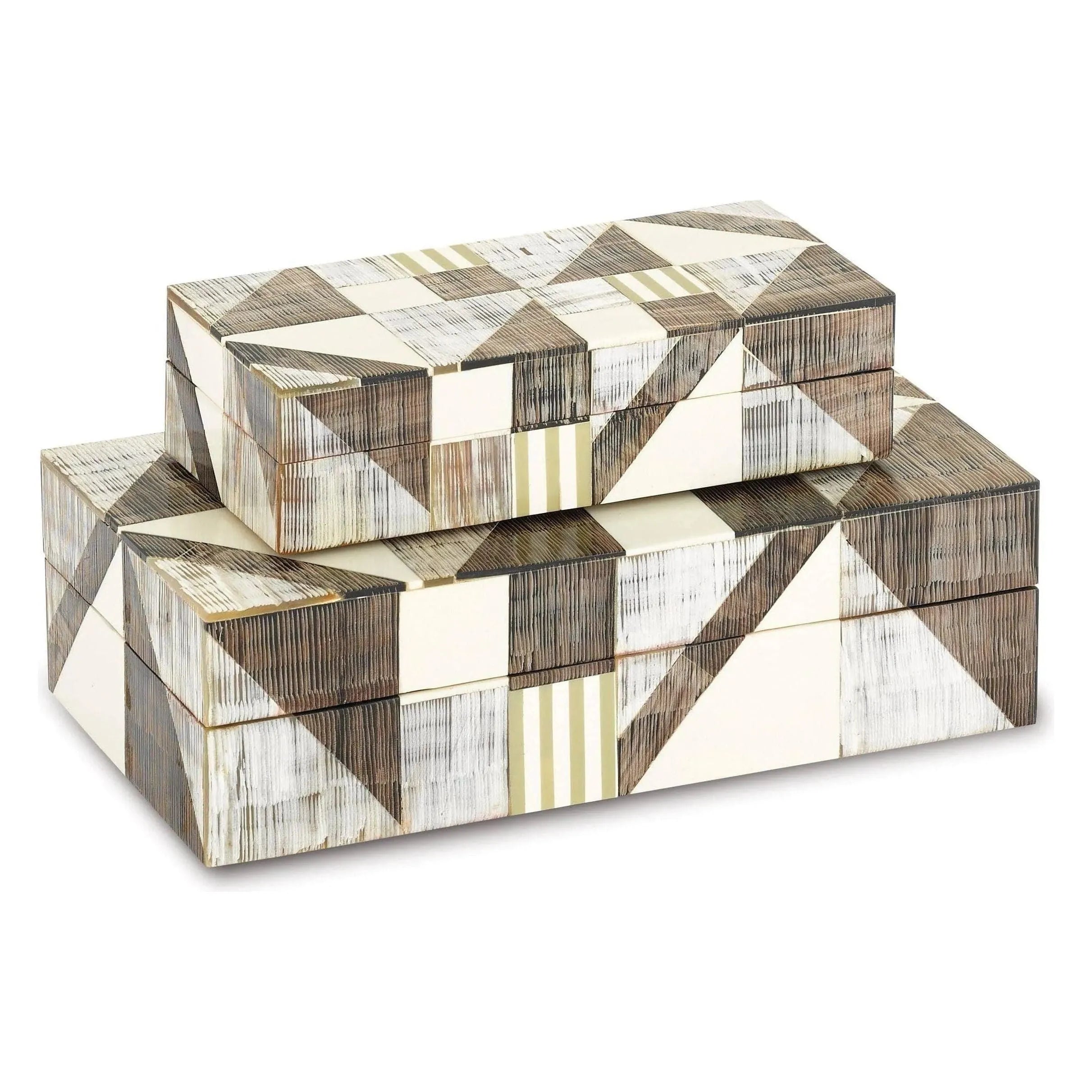 Currey and Company - Modernist Boxes Set of 2 - 1200-0370 | Montreal Lighting & Hardware