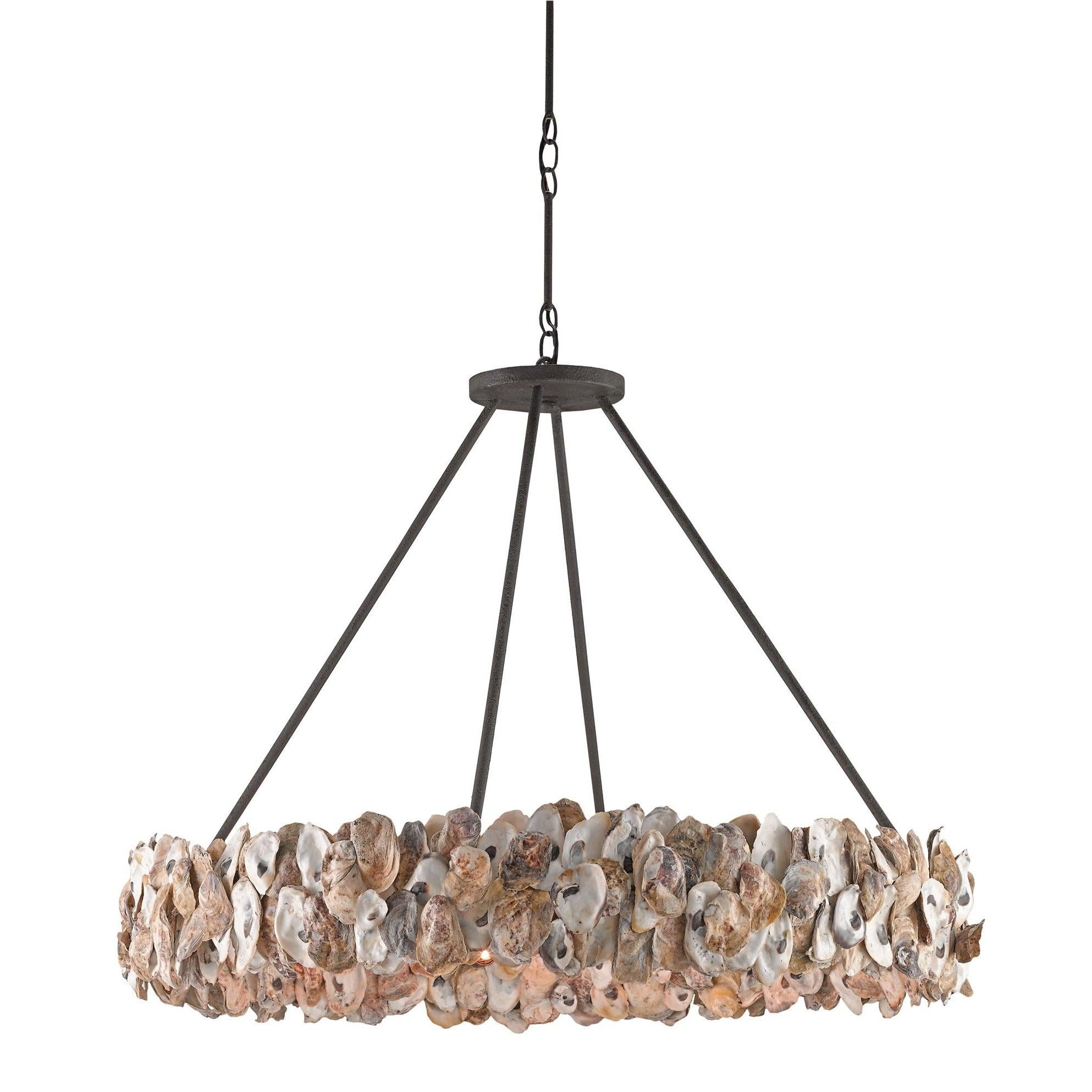 Currey and Company - Oyster Chandelier - 9672 | Montreal Lighting & Hardware
