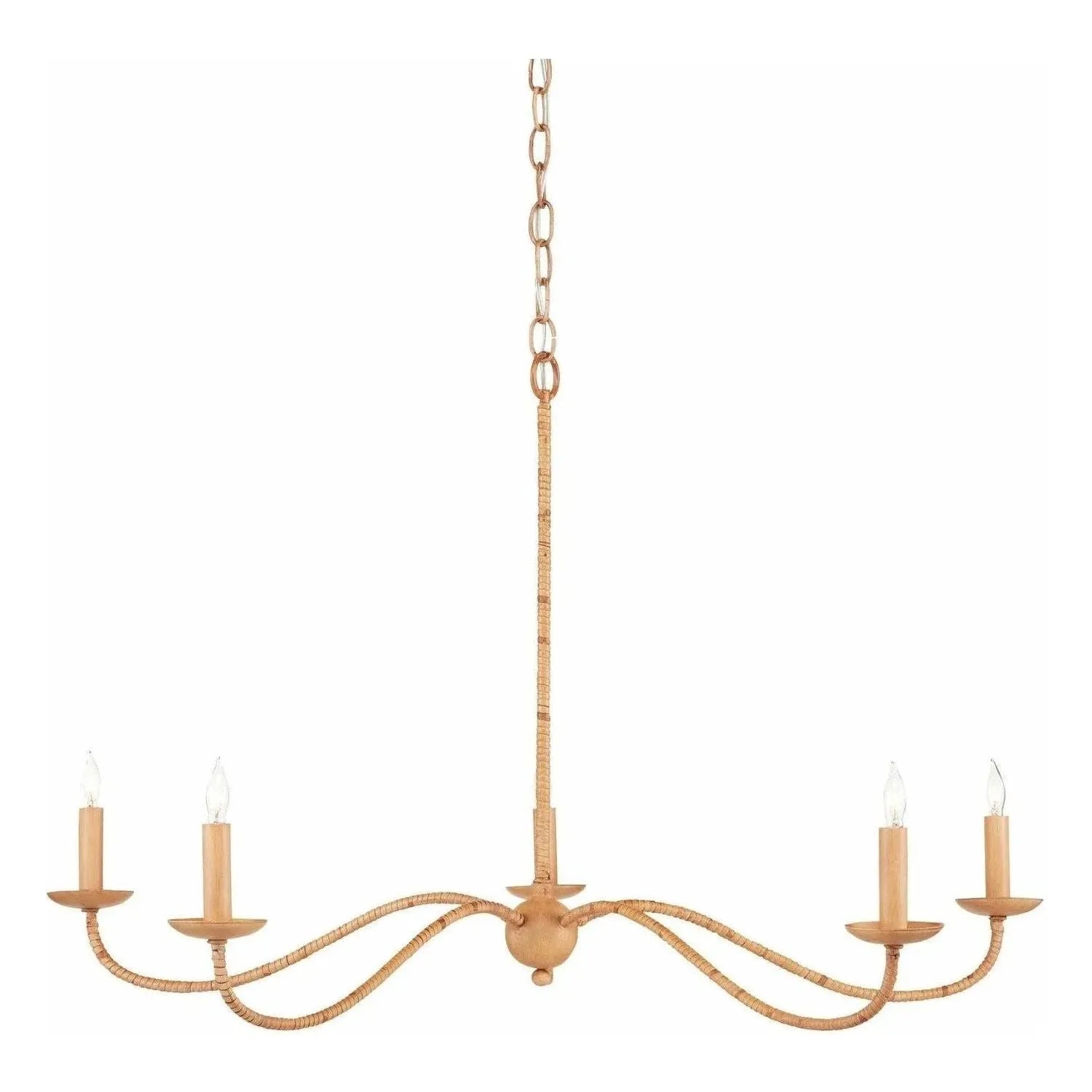 Currey and Company - Saxon Rattan Small Chandelier - 9000-0848 | Montreal Lighting & Hardware