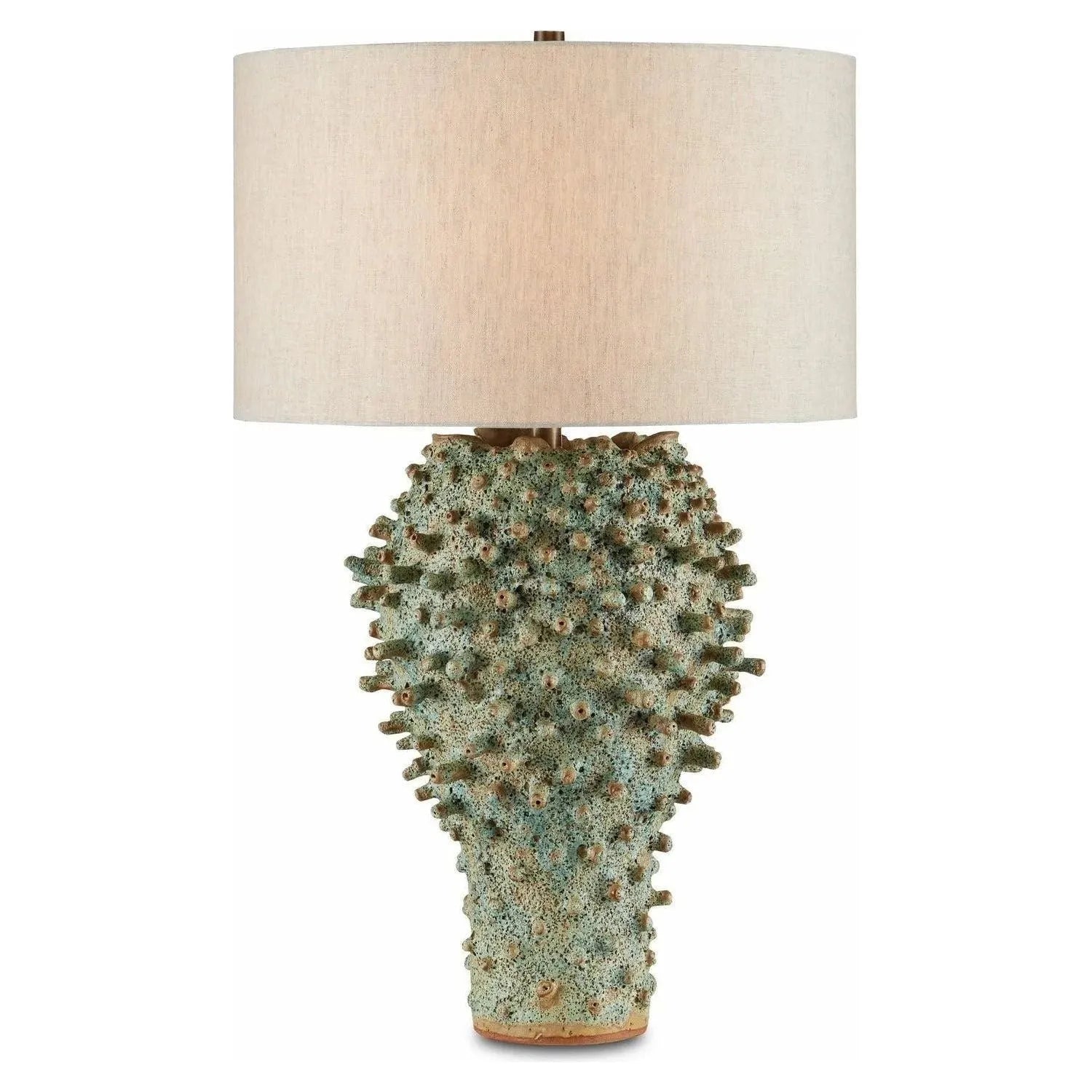 Currey and Company - Sea Urchin Green Table Lamp - 6000-0744 | Montreal Lighting & Hardware