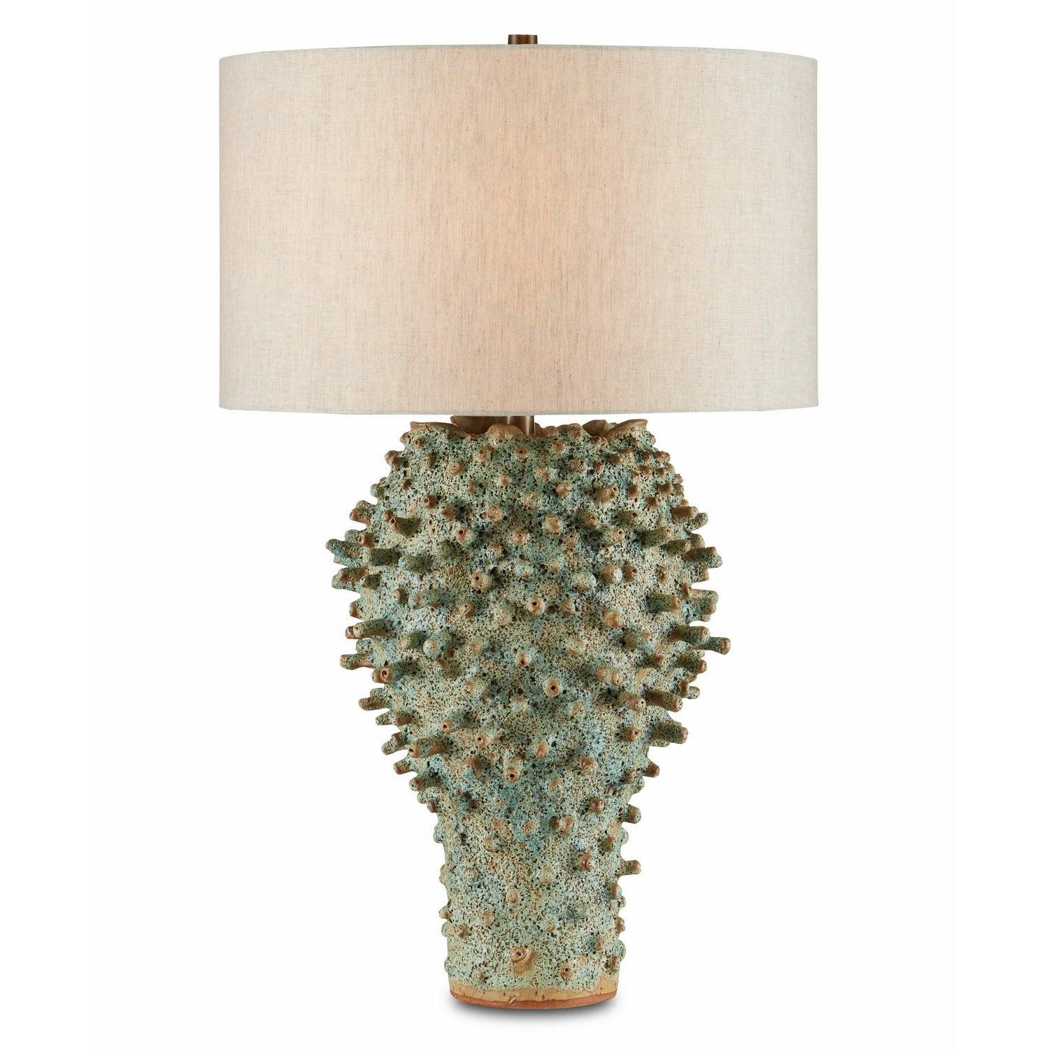 Currey and Company - Sea Urchin Green Table Lamp - 6000-0744 | Montreal Lighting & Hardware
